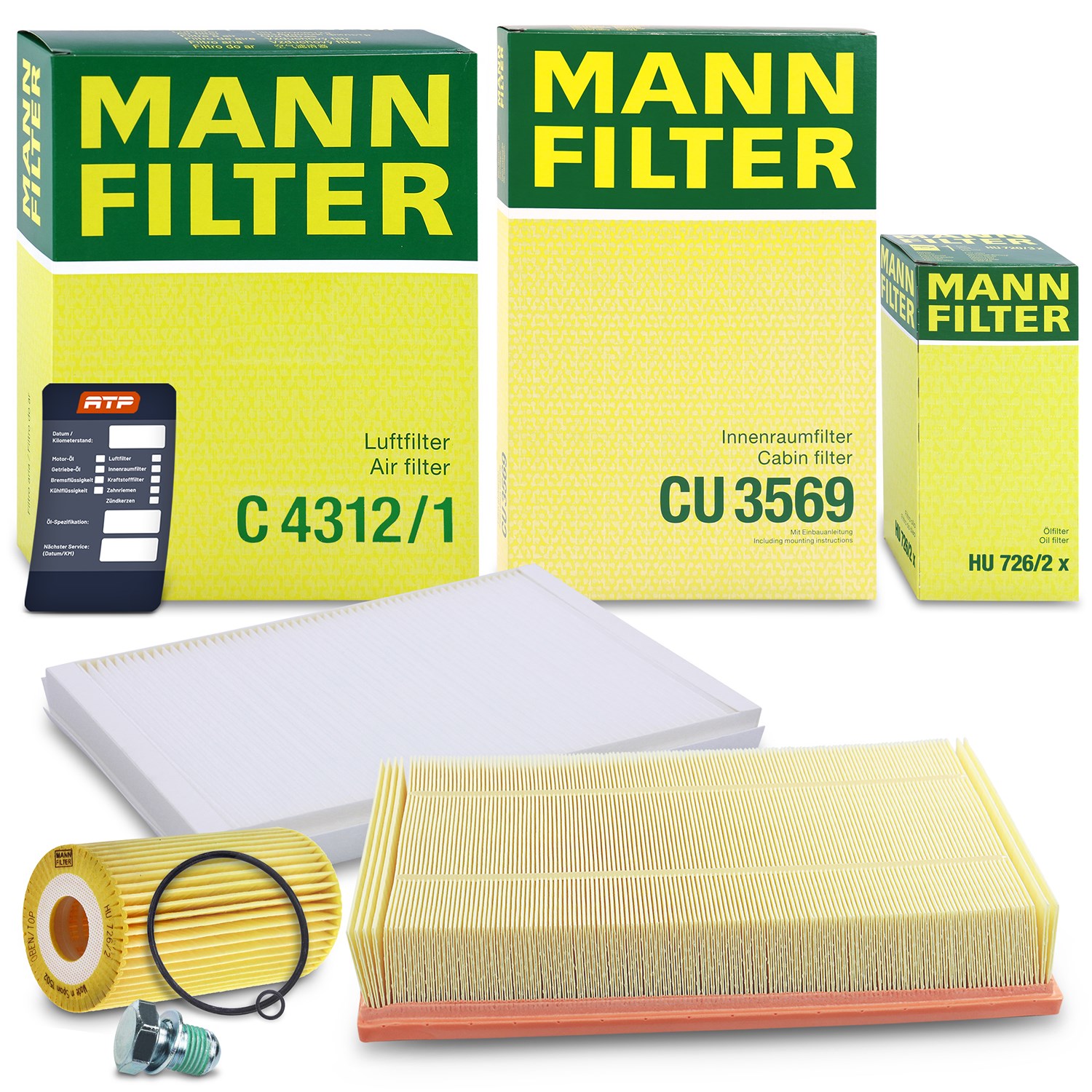 Mann-filter Inspektionspaket Filtersatz SET A [Hersteller-Nr. 10493356] für VW