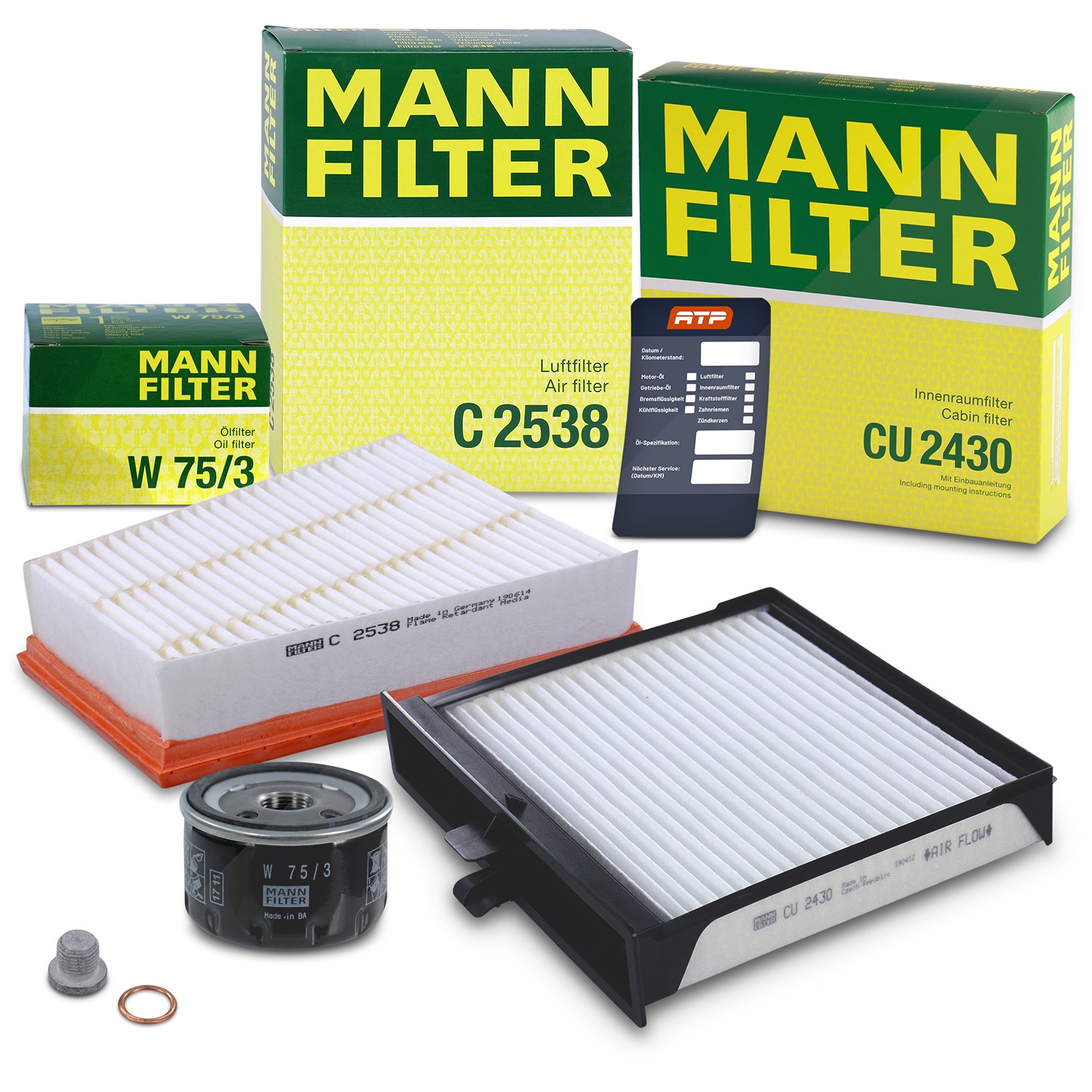 Mann-filter Inspektionspaket Filtersatz SET A [Hersteller-Nr. 10493343] für Renault