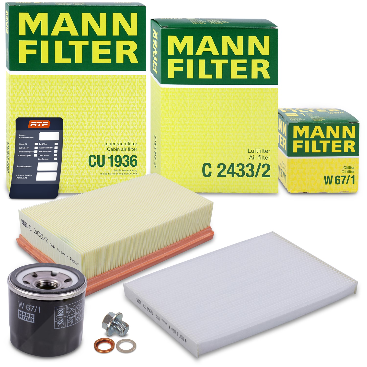 Mann-filter Inspektionspaket Filtersatz SET A [Hersteller-Nr. 10493367] für Nissan