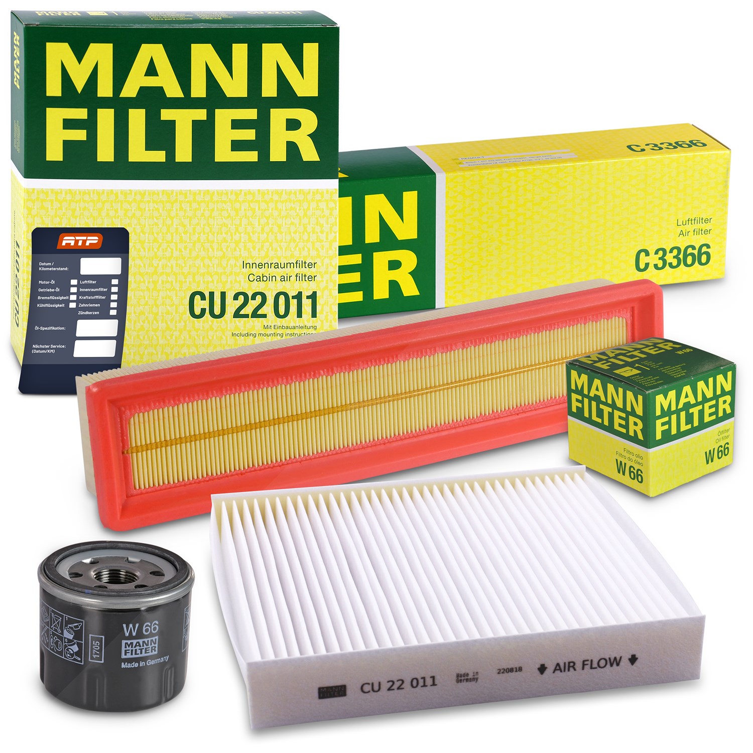 Mann-filter Inspektionspaket Filtersatz SET A [Hersteller-Nr. 10493371] für Dacia, Renault