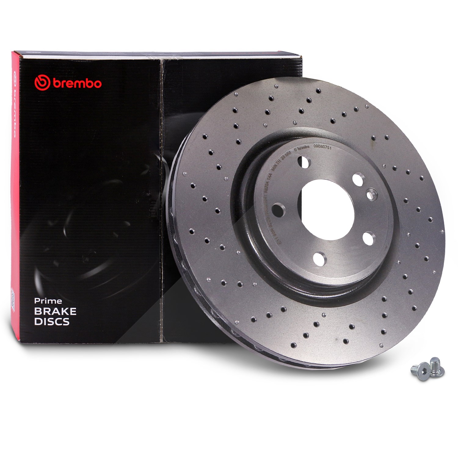 Brembo 1x Bremsscheibe Coated Disc Vorne Gelocht [Hersteller-Nr. 09.B807.51] für Mercedes-Benz