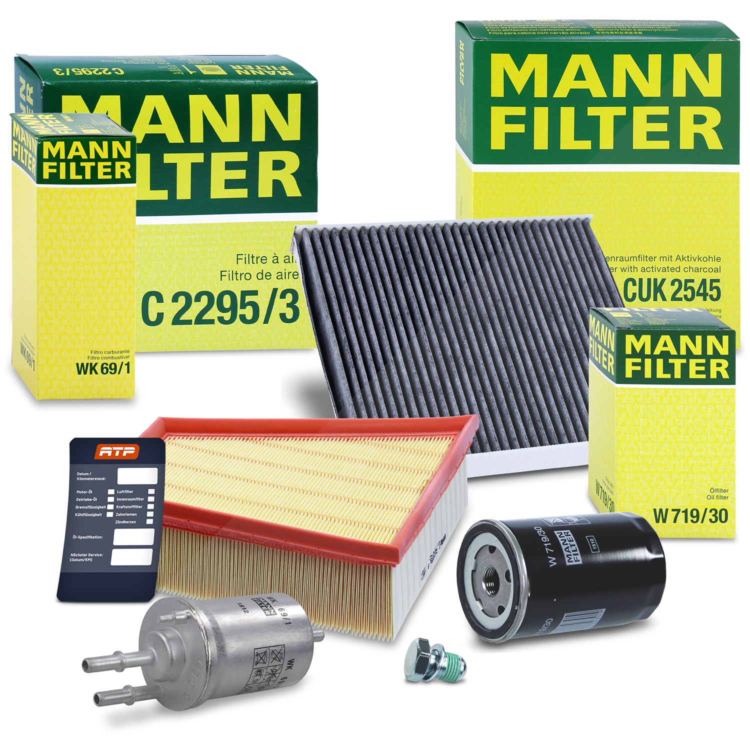 Mann-filter Inspektionspaket Filtersatz SET B [Hersteller-Nr. 10493406] für Seat, Skoda, VW