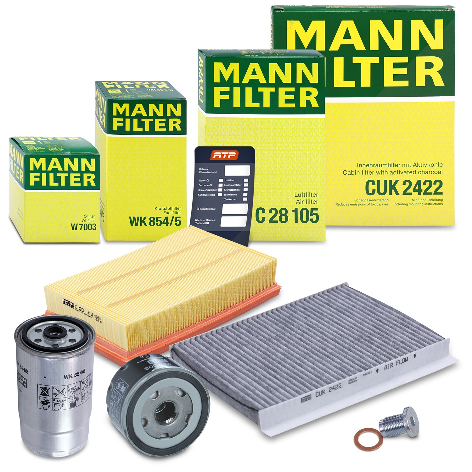 Mann-filter Inspektionspaket Filtersatz SET B [Hersteller-Nr. 10493412] für Fiat
