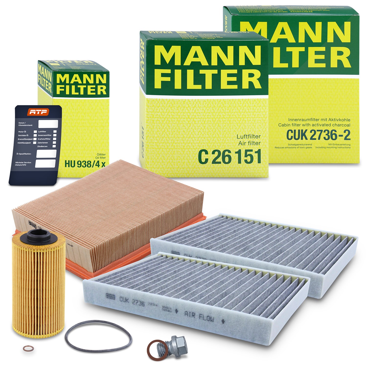 Mann-filter Inspektionspaket Filtersatz SET A [Hersteller-Nr. 10493414] für BMW