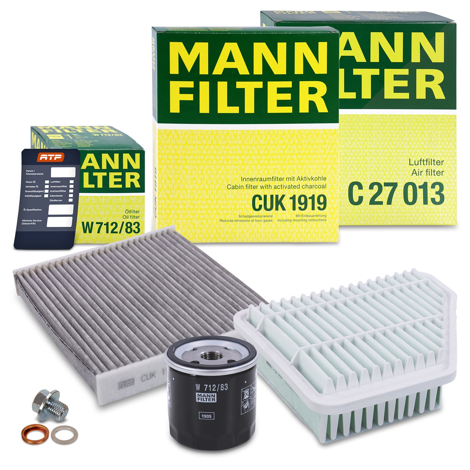 Mann-filter Inspektionspaket Filtersatz SET A [Hersteller-Nr. 10493418] für Toyota