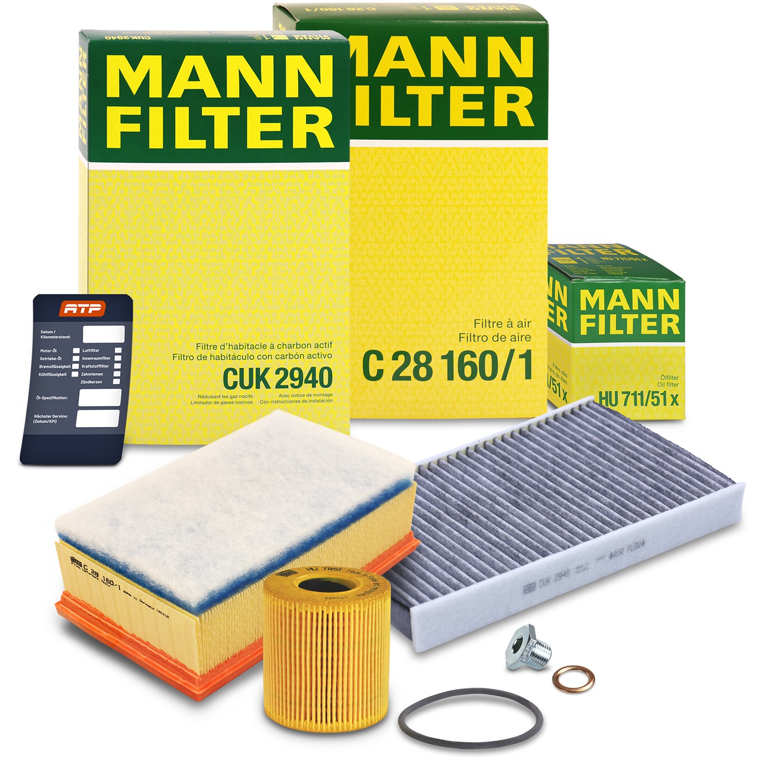 Mann-filter Inspektionspaket Filtersatz SET A [Hersteller-Nr. 10493423] für Citroën, Peugeot