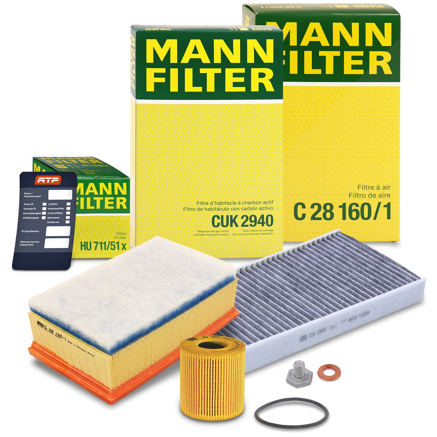 Mann-filter Inspektionspaket Filtersatz SET A [Hersteller-Nr. 10493425] für Citroën, Peugeot