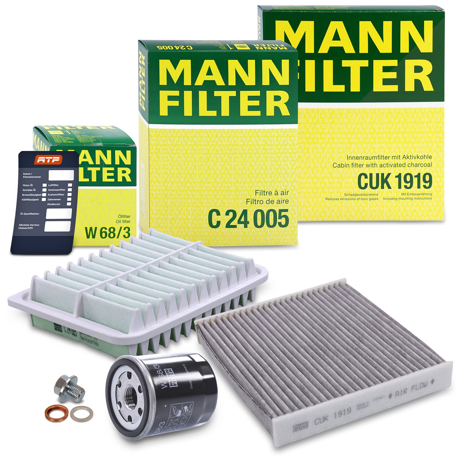 Mann-filter Inspektionspaket Filtersatz SET A [Hersteller-Nr. 10493429] für Toyota