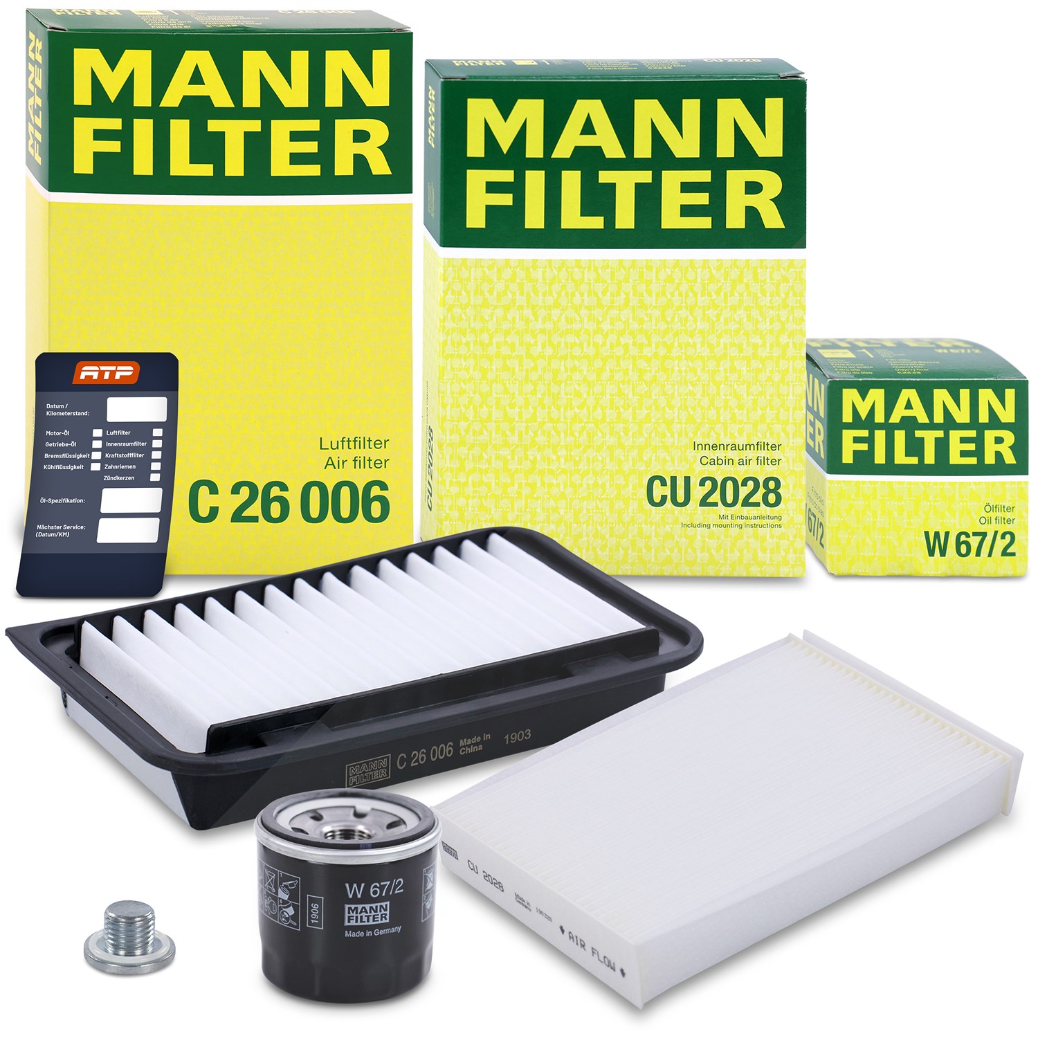Mann-filter Inspektionspaket Filtersatz SET A [Hersteller-Nr. 10493433] für Suzuki, Opel