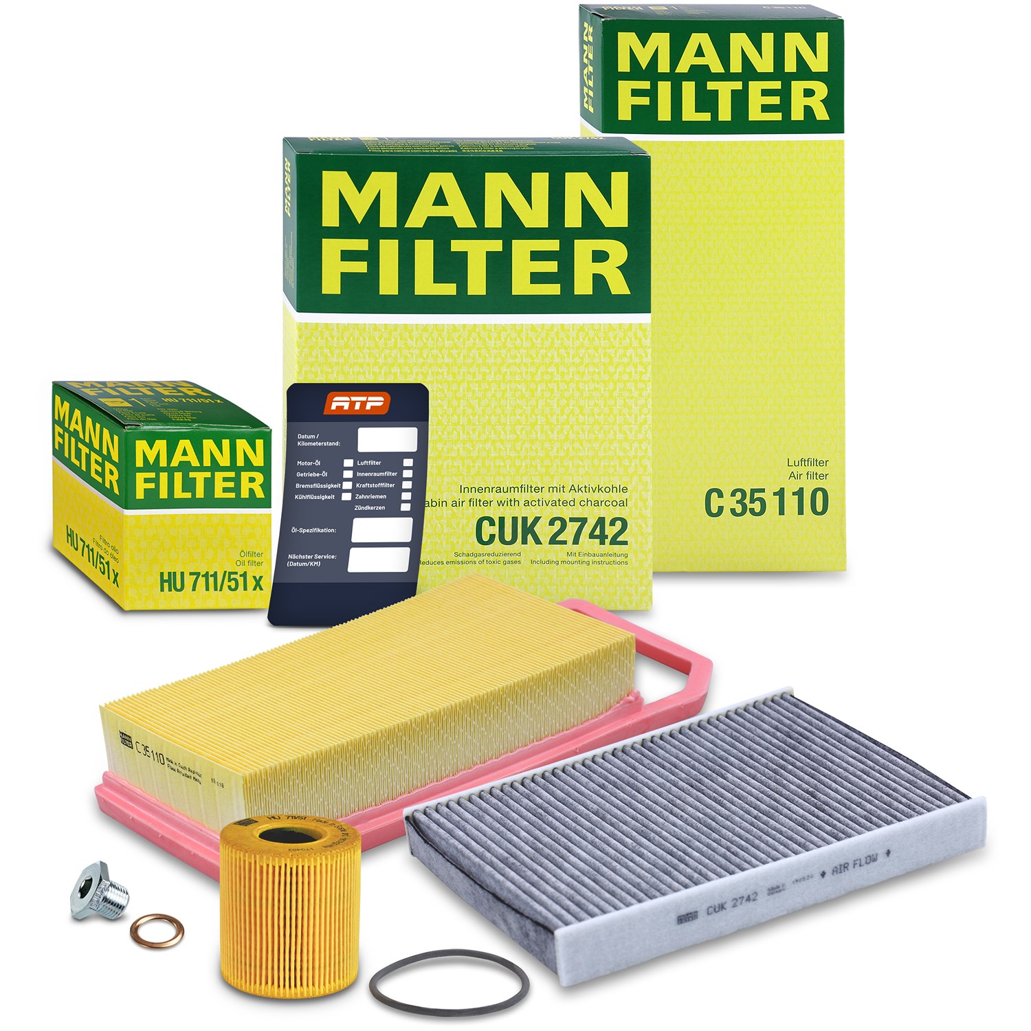 Mann-filter Inspektionspaket Filtersatz SET A [Hersteller-Nr. 10493438] für Peugeot, Citroën