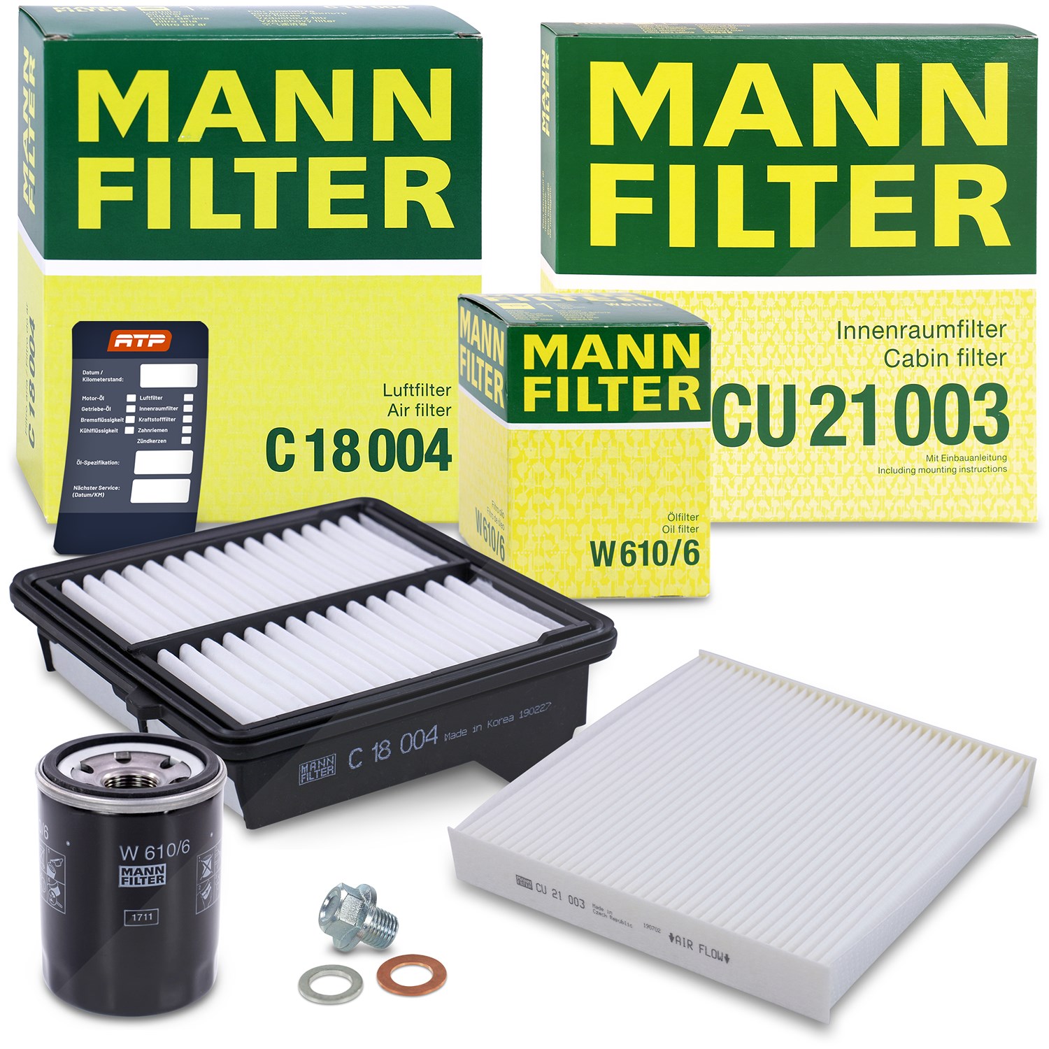 Mann-filter Inspektionspaket Filtersatz SET A [Hersteller-Nr. 10493444] für Honda
