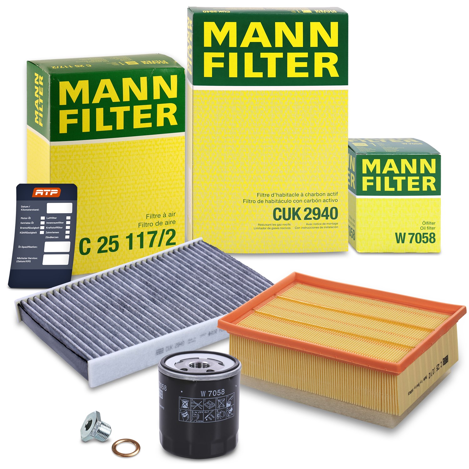 Mann-filter Inspektionspaket Filtersatz SET A [Hersteller-Nr. 10493445] für Citroën, Peugeot