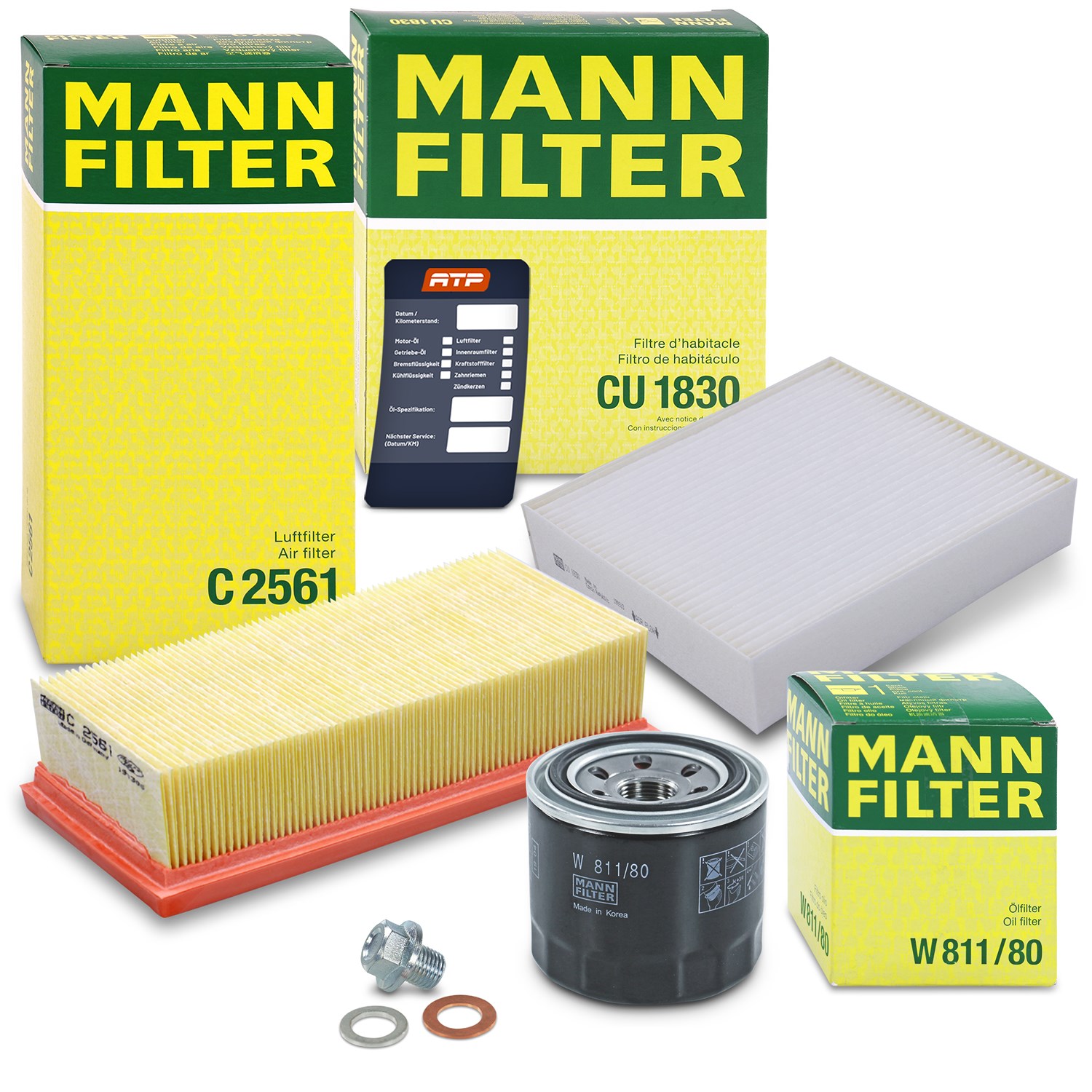 Mann-filter Inspektionspaket Filtersatz SET A [Hersteller-Nr. 10493455] für Mitsubishi