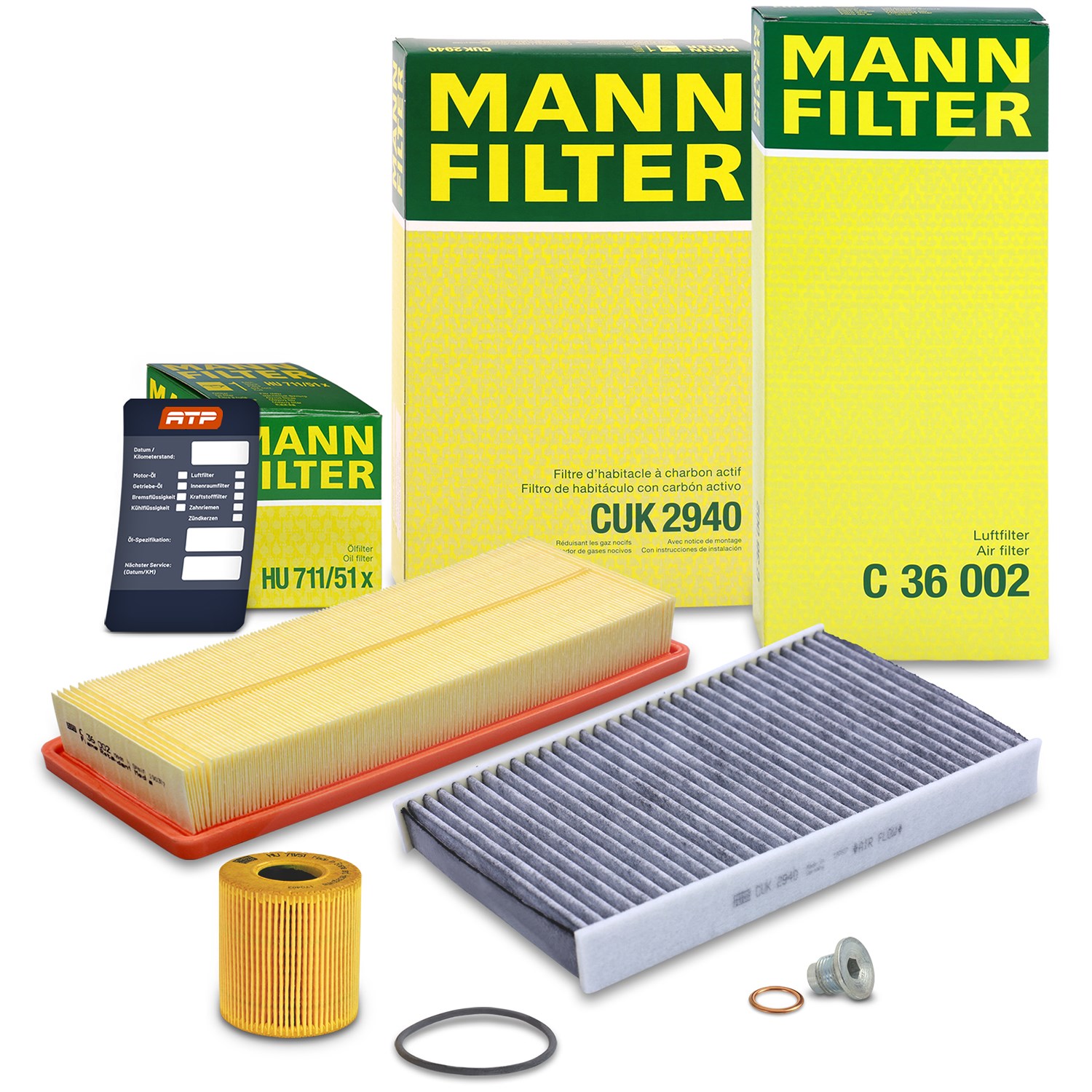 Mann-filter Inspektionspaket Filtersatz SET A [Hersteller-Nr. 10493459] für Peugeot, Citroën