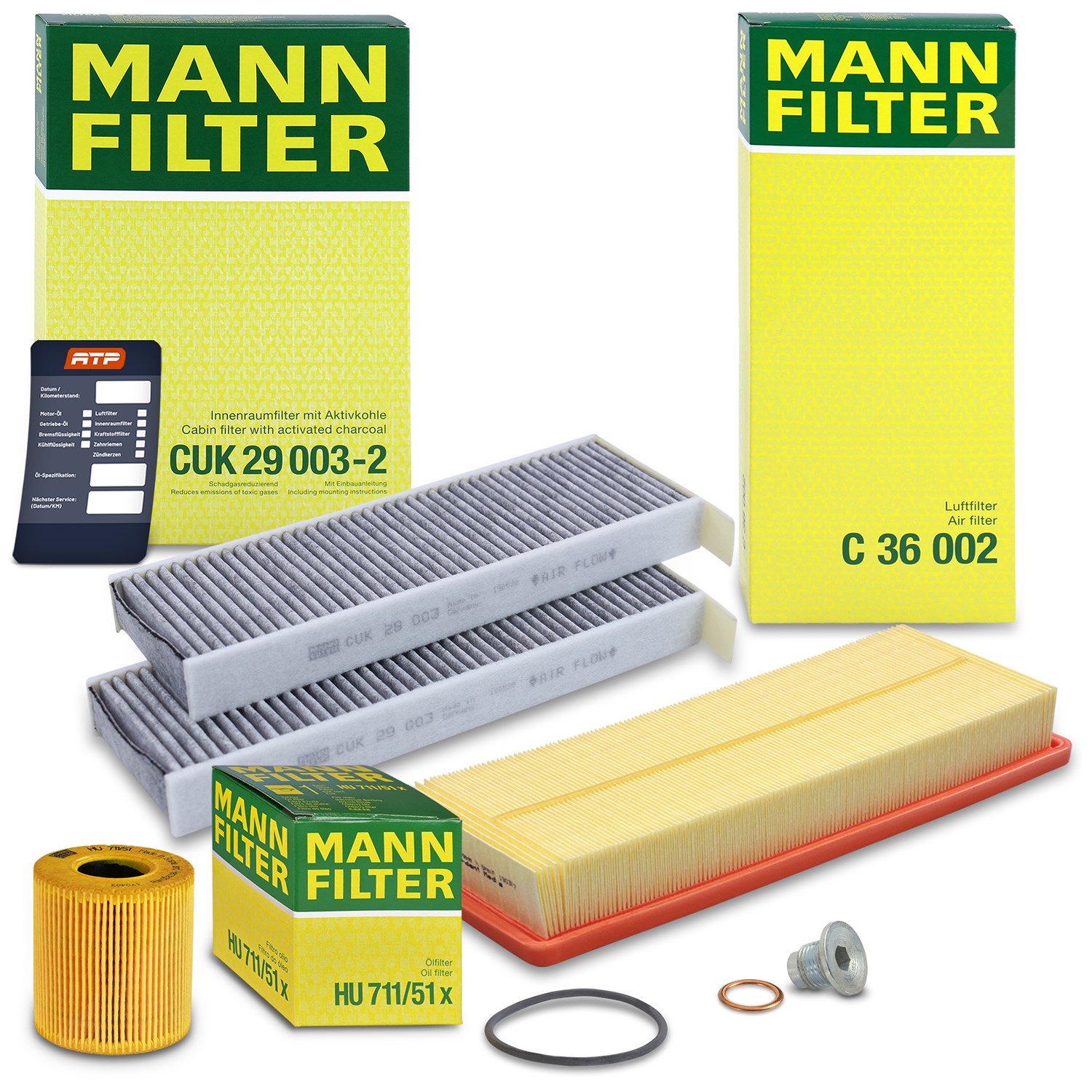 Mann-filter Inspektionspaket Filtersatz SET A [Hersteller-Nr. 10493460] für Peugeot, Citroën