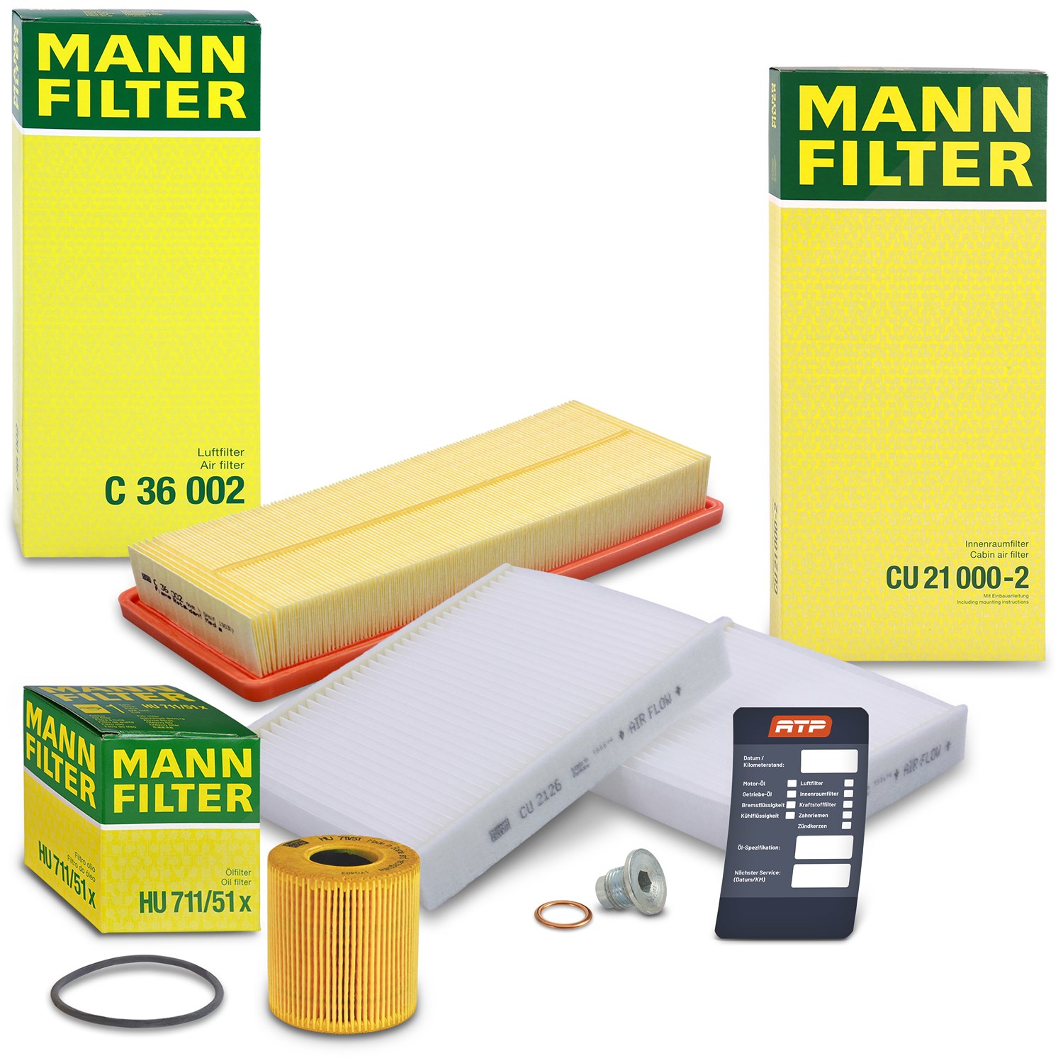 Mann-filter Inspektionspaket Filtersatz SET A [Hersteller-Nr. 10493462] für Peugeot