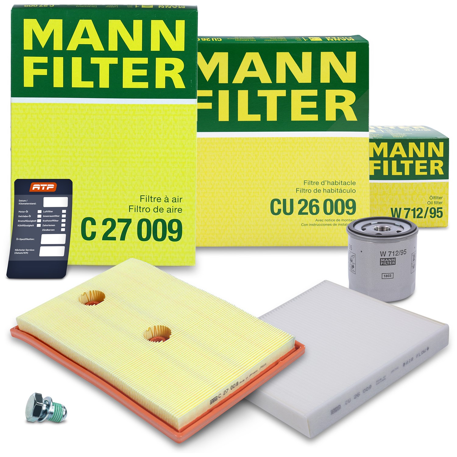 Mann-filter Inspektionspaket Filtersatz SET A [Hersteller-Nr. 10493682] für Cupra, Audi, Seat, VW, Skoda
