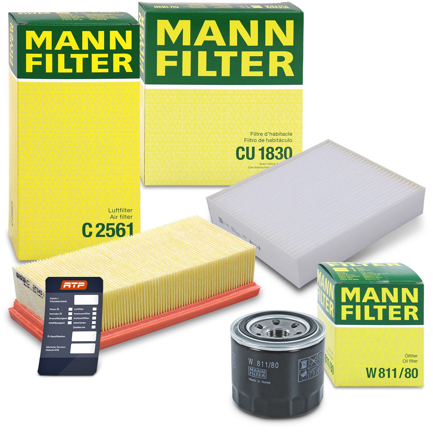 Mann-filter Inspektionspaket Filtersatz SET A [Hersteller-Nr. 10493456] für Mitsubishi, Smart