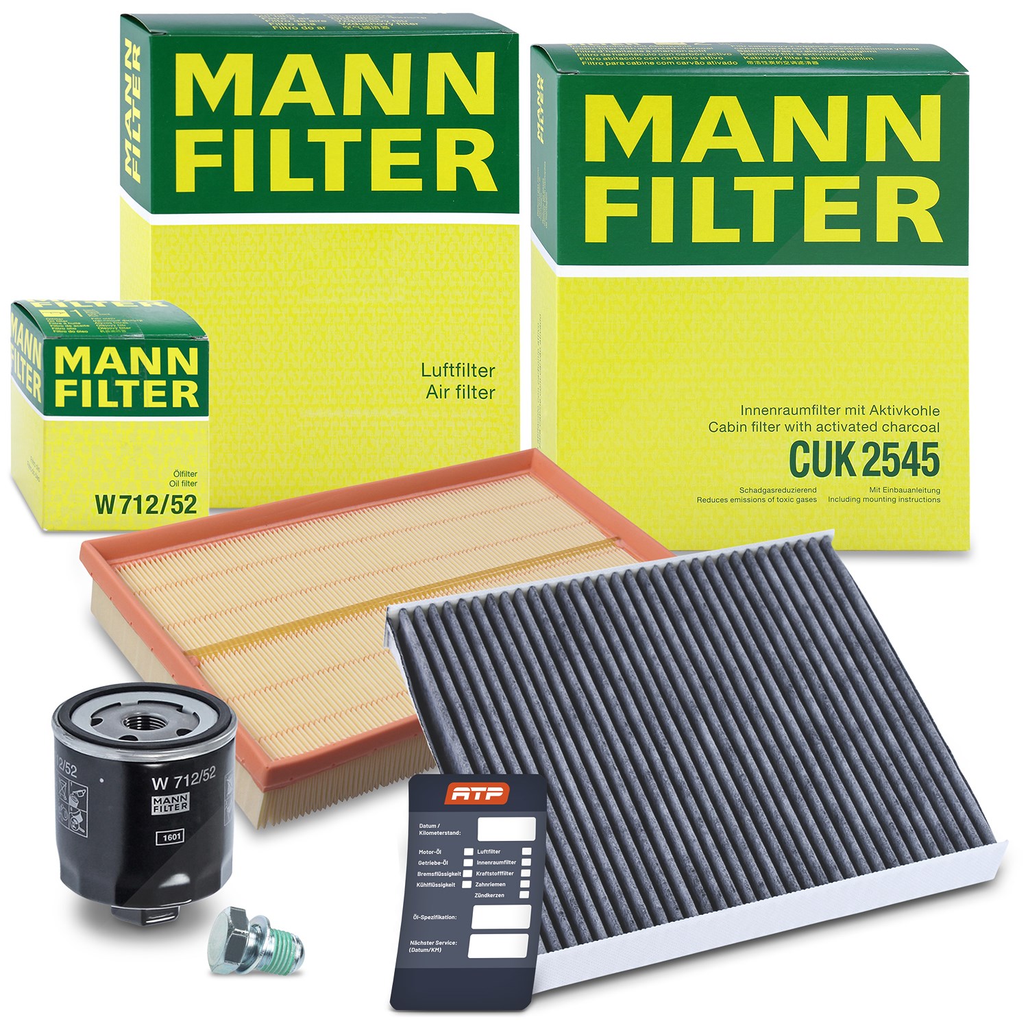 Mann-filter Inspektionspaket Filtersatz SET A [Hersteller-Nr. 10491176] für Skoda, Seat, VW