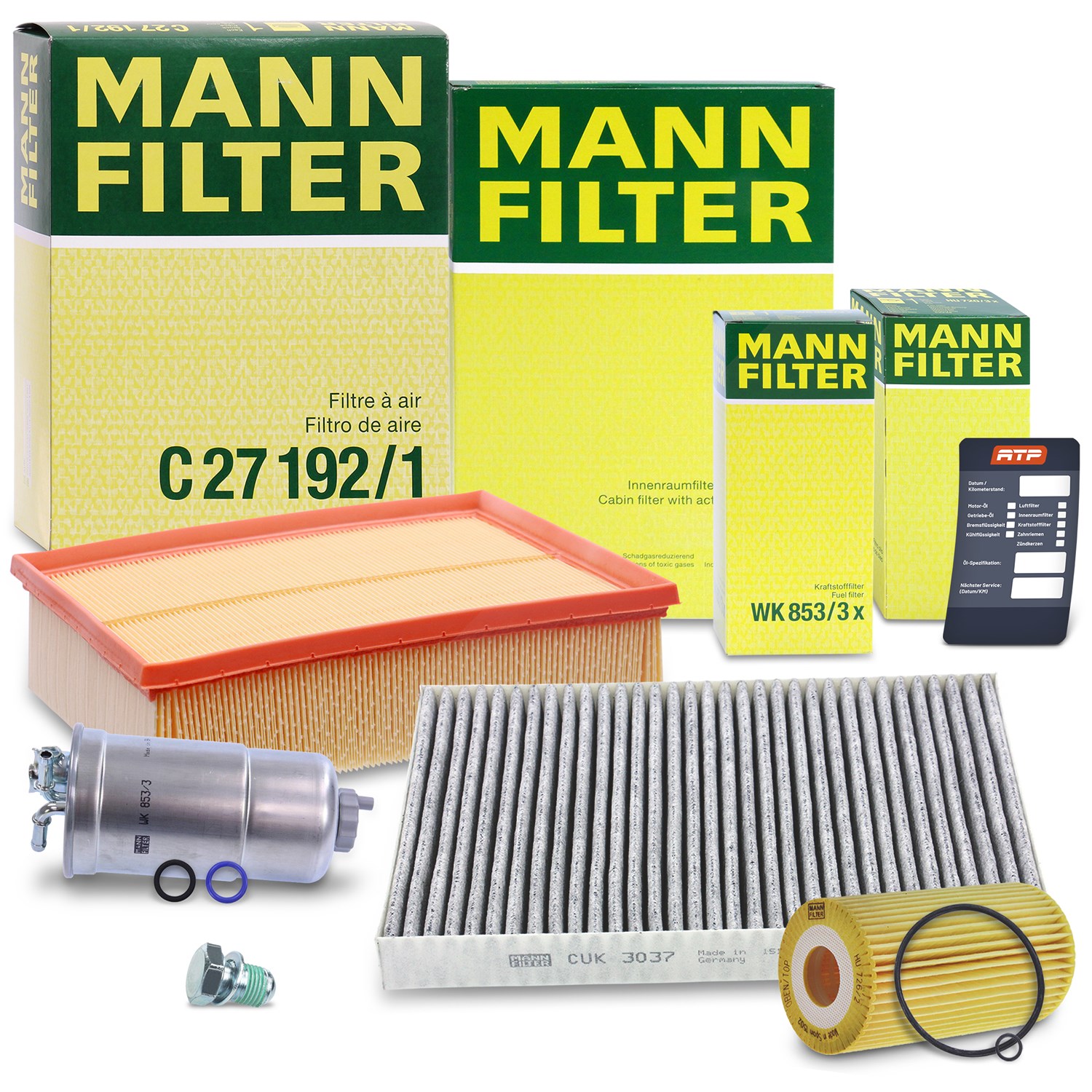 Mann-filter Inspektionspaket Filtersatz SET B [Hersteller-Nr. 10491186] für Audi