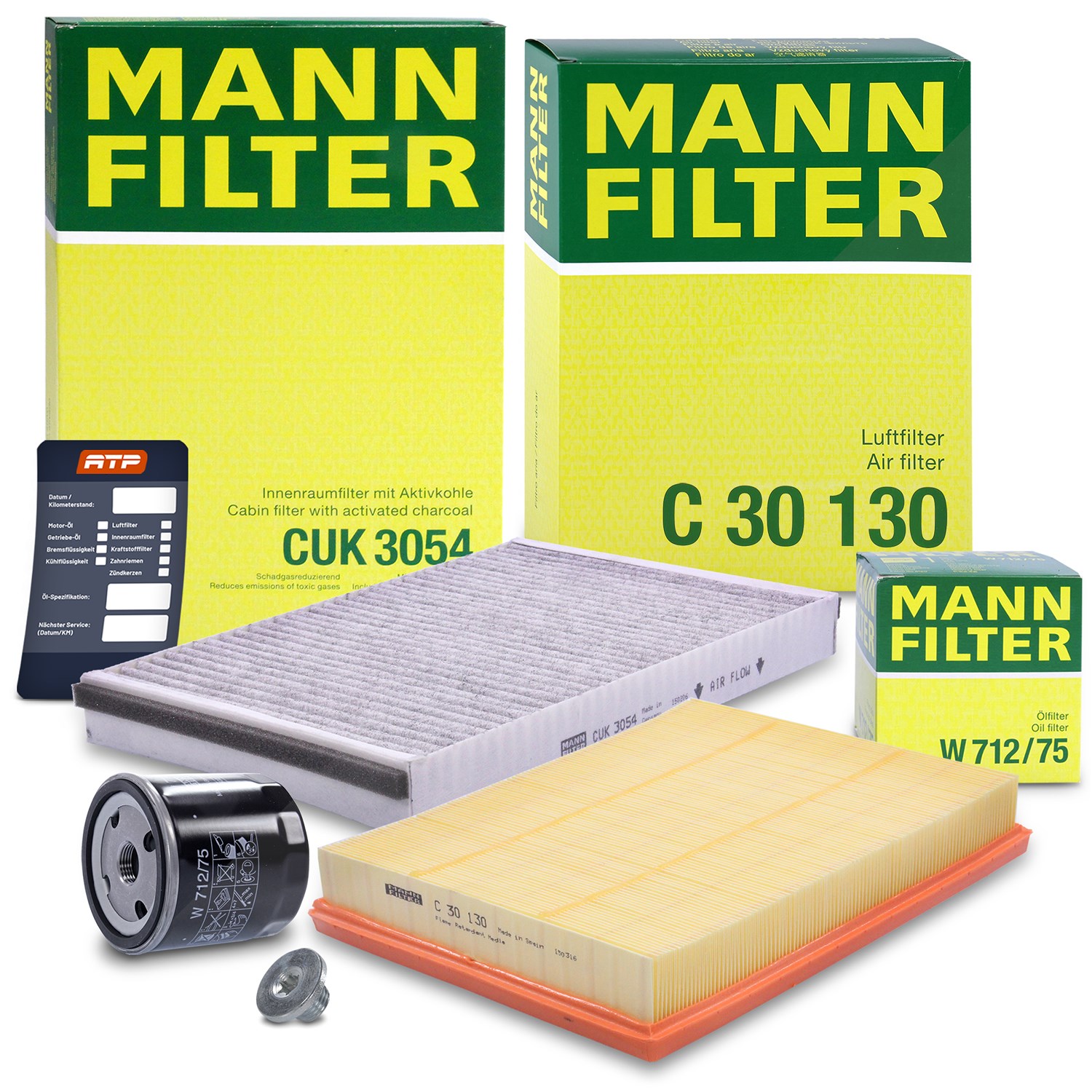 Mann-filter Inspektionspaket Filtersatz SET A [Hersteller-Nr. 10491190] für Opel