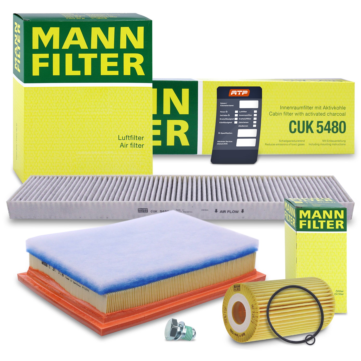 Mann-filter Inspektionspaket Filtersatz SET A [Hersteller-Nr. 10491208] für Ford, Seat, VW