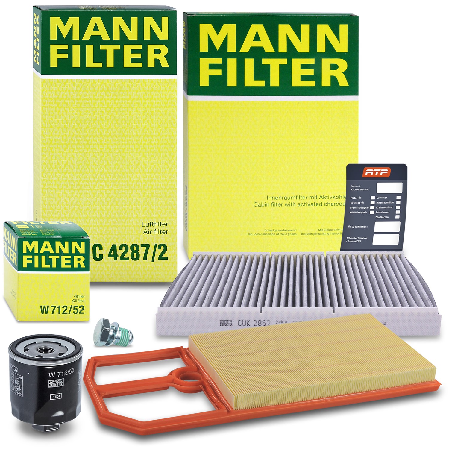 Mann-filter Inspektionspaket Filtersatz SET A [Hersteller-Nr. 10491212] für Skoda, VW