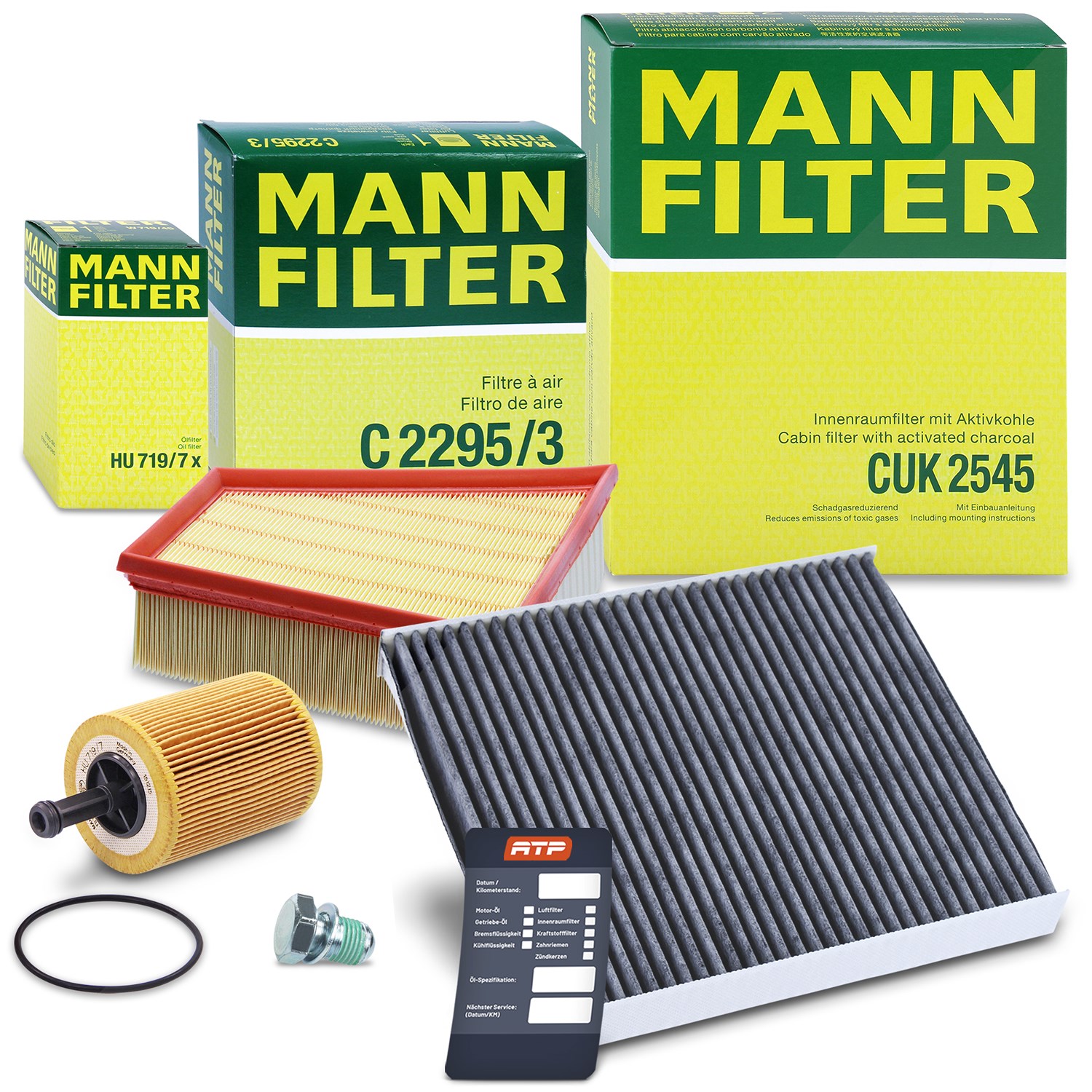 Mann-filter Inspektionspaket Filtersatz SET A [Hersteller-Nr. 10491226] für Seat, Skoda, VW