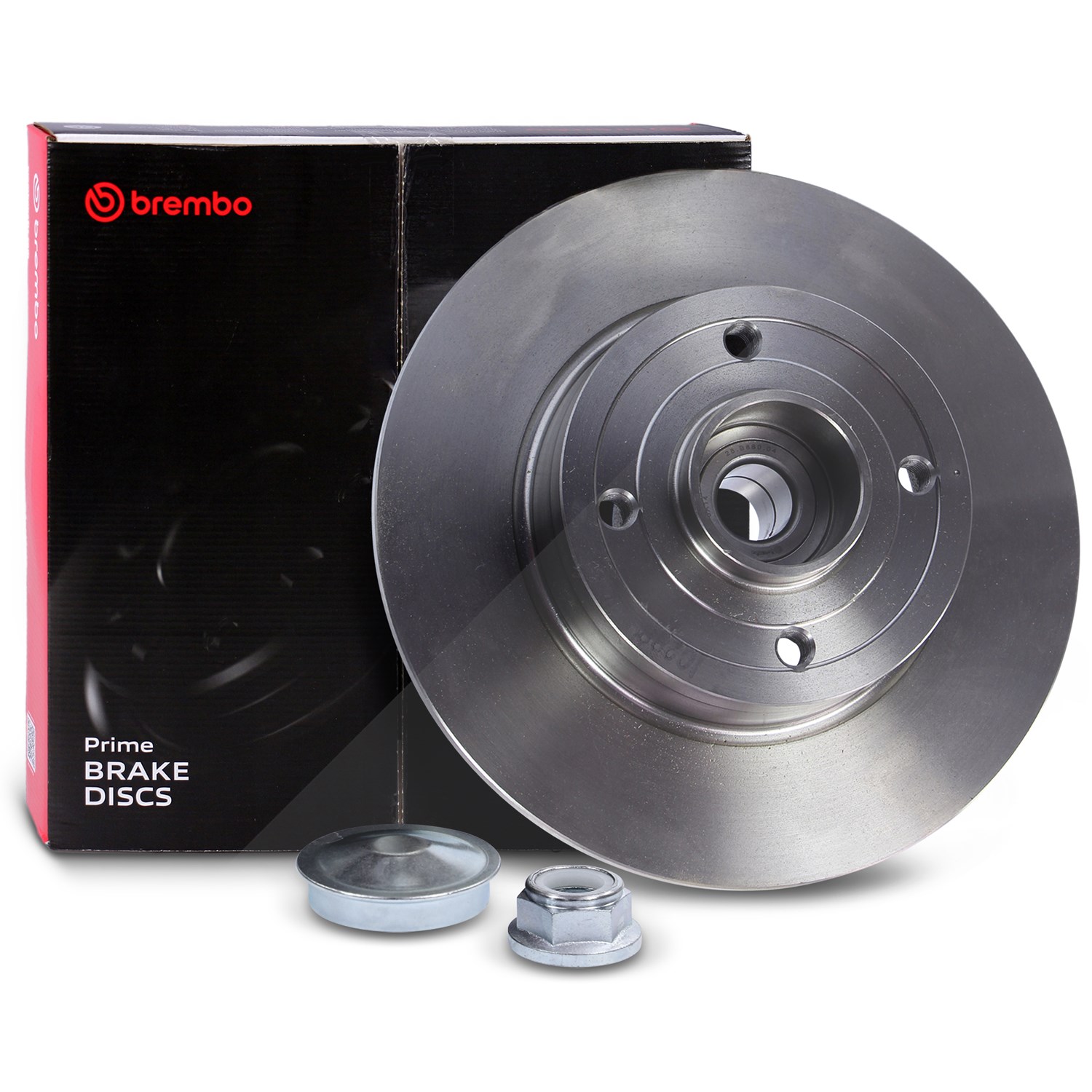 Brembo 1x Bremsscheibe mit Radlagersatz Hinten Voll [Hersteller-Nr. 08.A141.17] für Renault