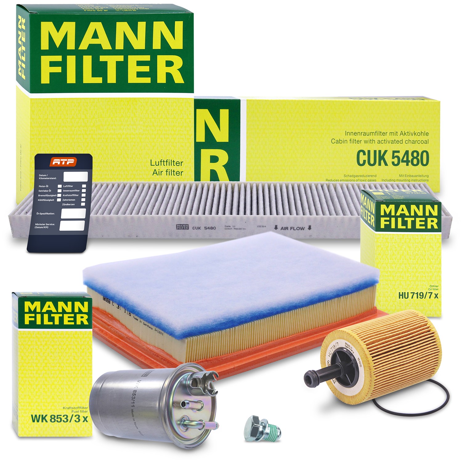 Mann-filter Inspektionspaket Filtersatz SET B [Hersteller-Nr. 10491733] für Seat, Ford, VW