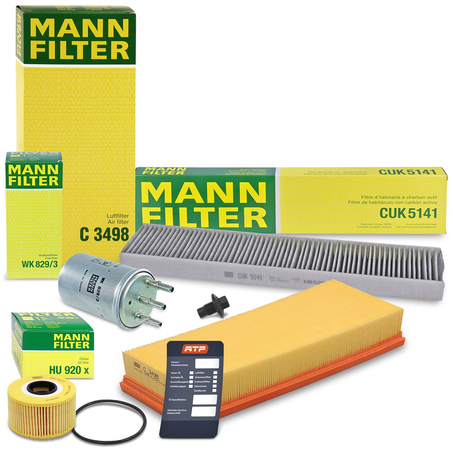 Mann-filter Inspektionspaket Filtersatz SET B [Hersteller-Nr. 10491734] für Ford