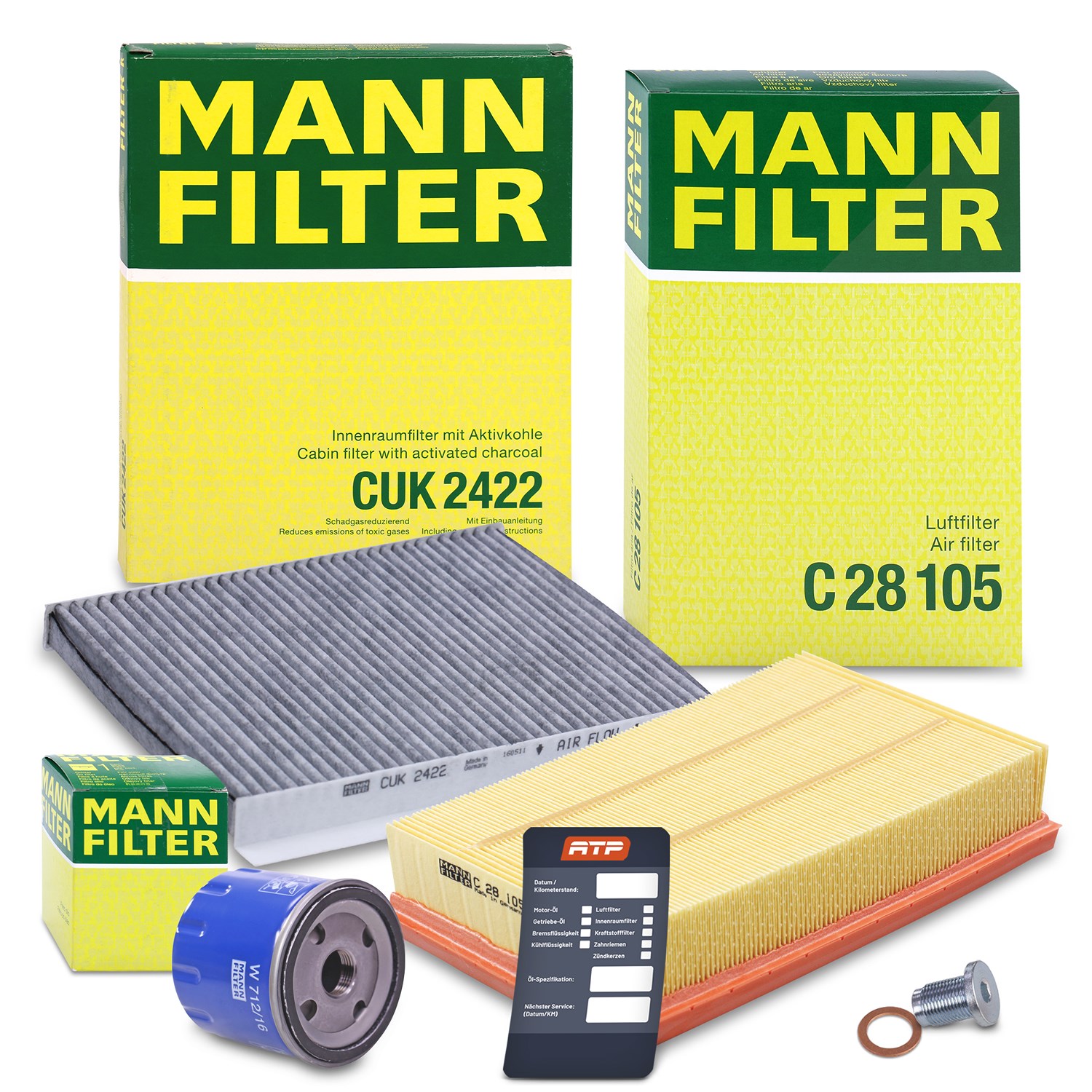 Mann-filter Inspektionspaket Filtersatz SET A [Hersteller-Nr. 10491758] für Fiat