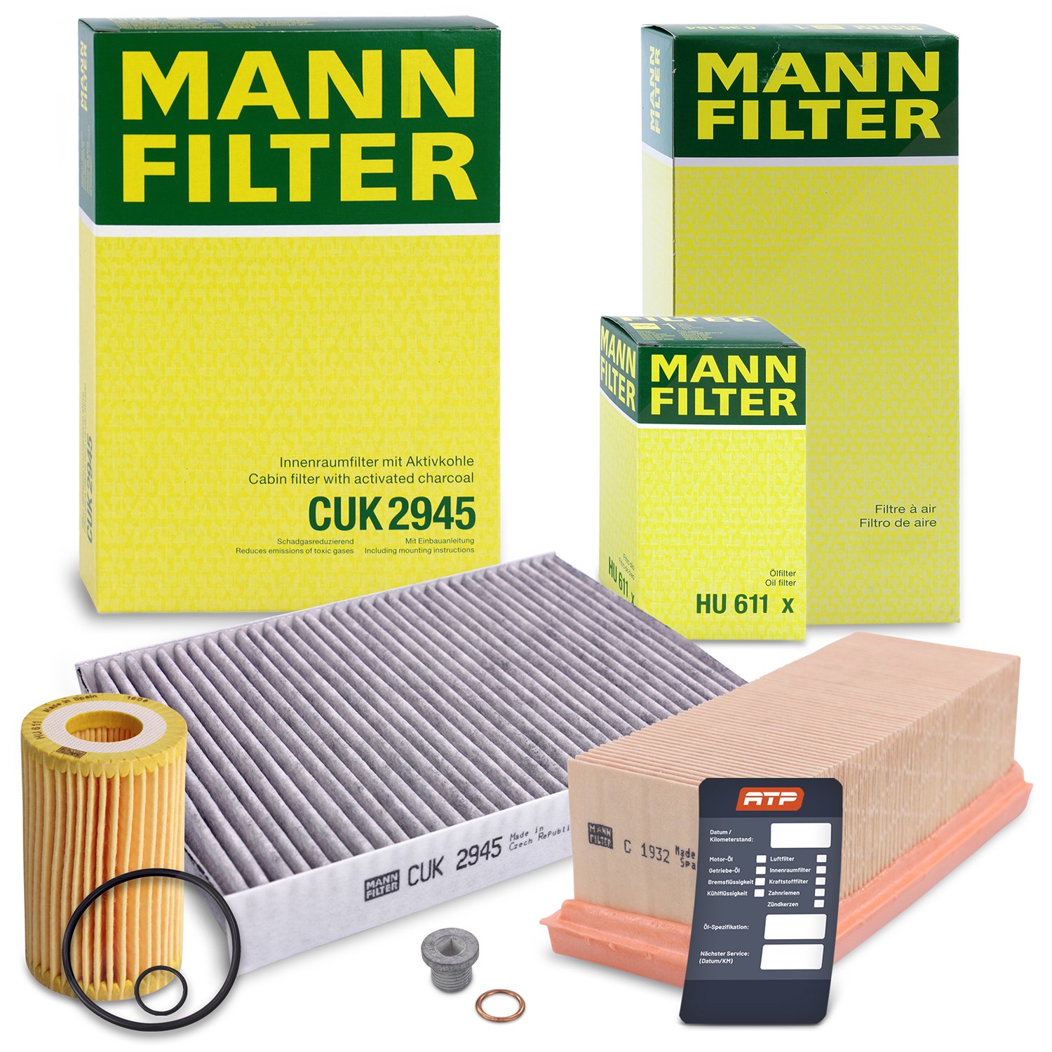 Mann-filter Inspektionspaket Filtersatz SET A [Hersteller-Nr. 10491761] für Renault