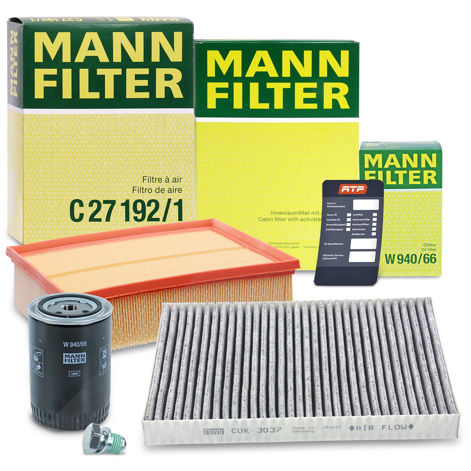 Mann-filter Inspektionspaket Filtersatz SET A [Hersteller-Nr. 10491772] für Seat, Audi