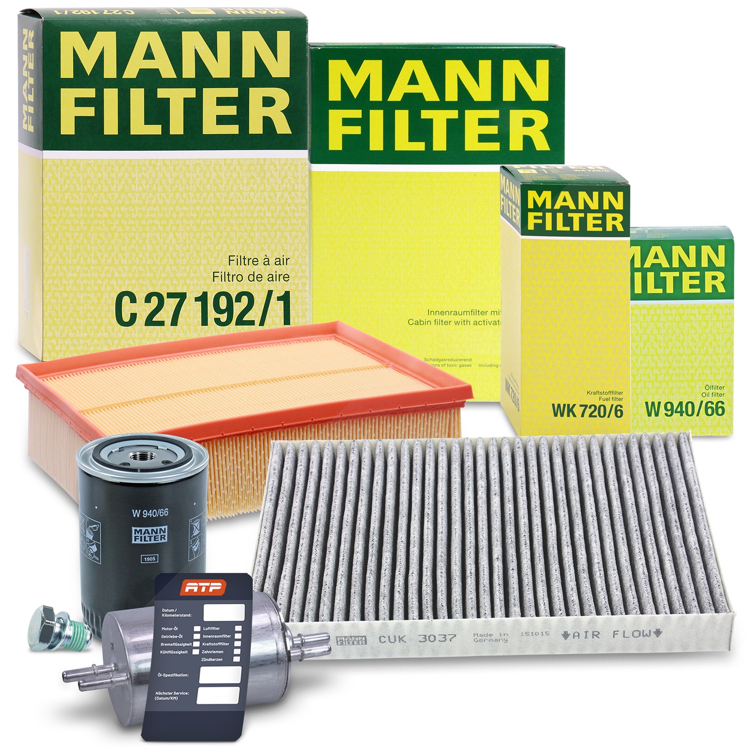 Mann-filter Inspektionspaket Filtersatz SET B [Hersteller-Nr. 10491773] für Seat, Audi