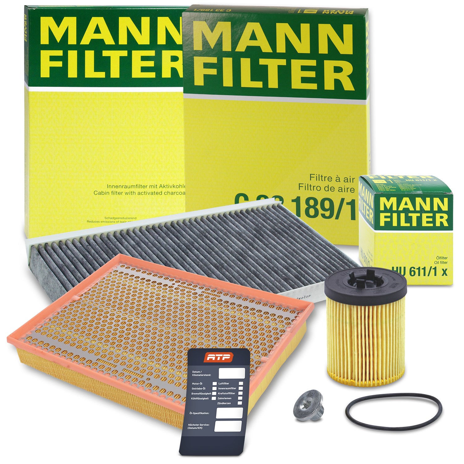 Mann-filter Inspektionspaket Filtersatz SET A [Hersteller-Nr. 10491916] für Opel