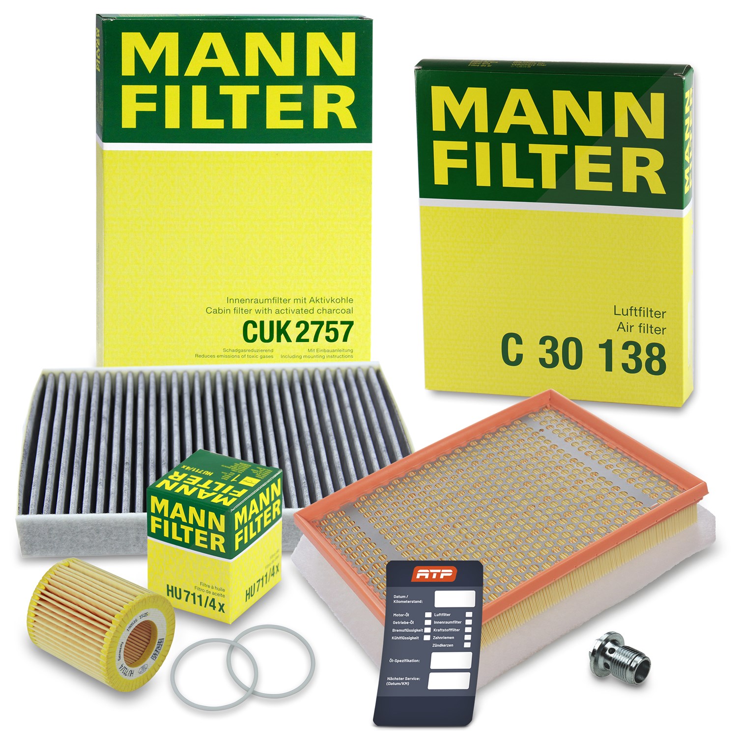 Mann-filter Inspektionspaket Filtersatz SET A [Hersteller-Nr. 10491786] für Opel