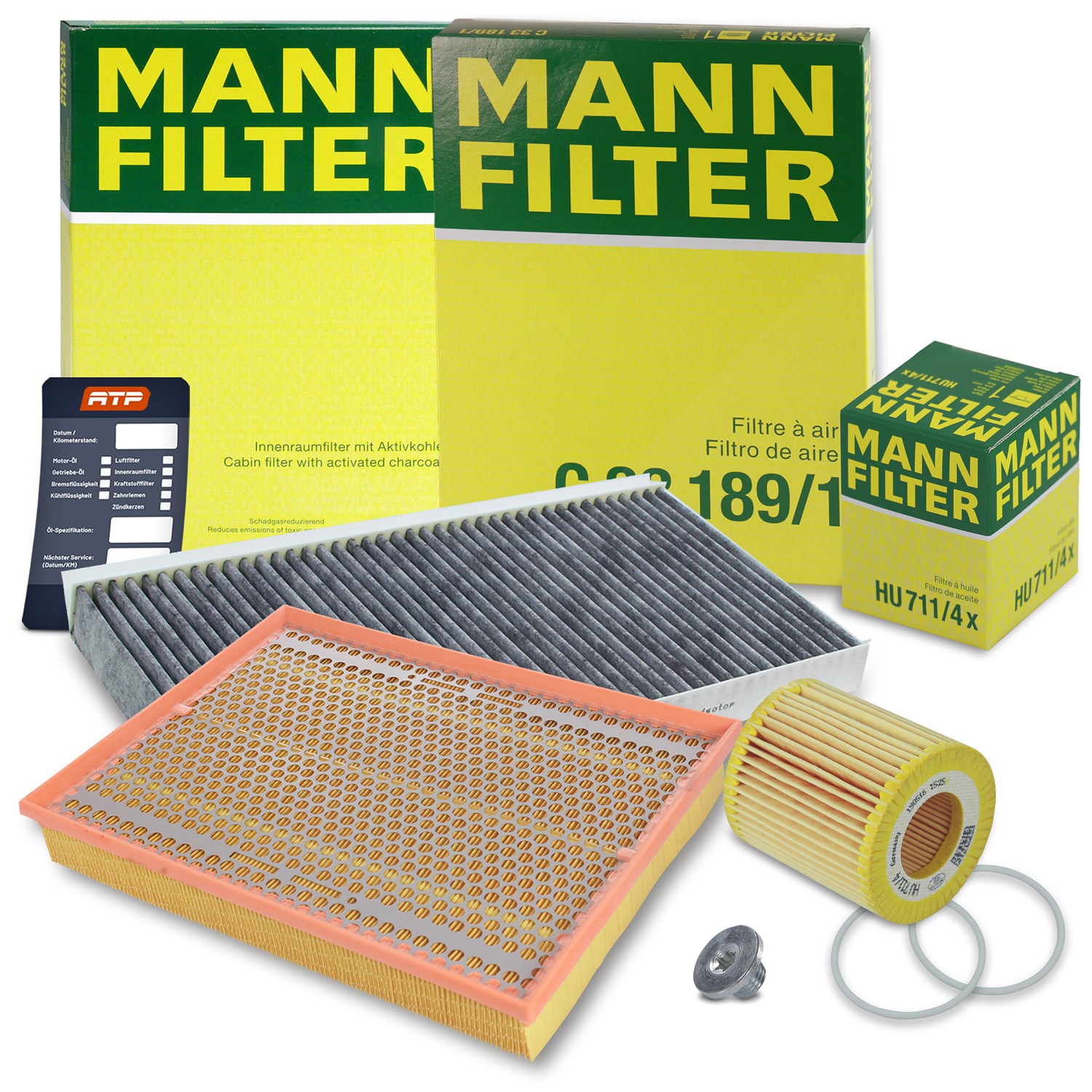 Mann-filter Inspektionspaket Filtersatz SET A [Hersteller-Nr. 10491915] für Opel, Fiat