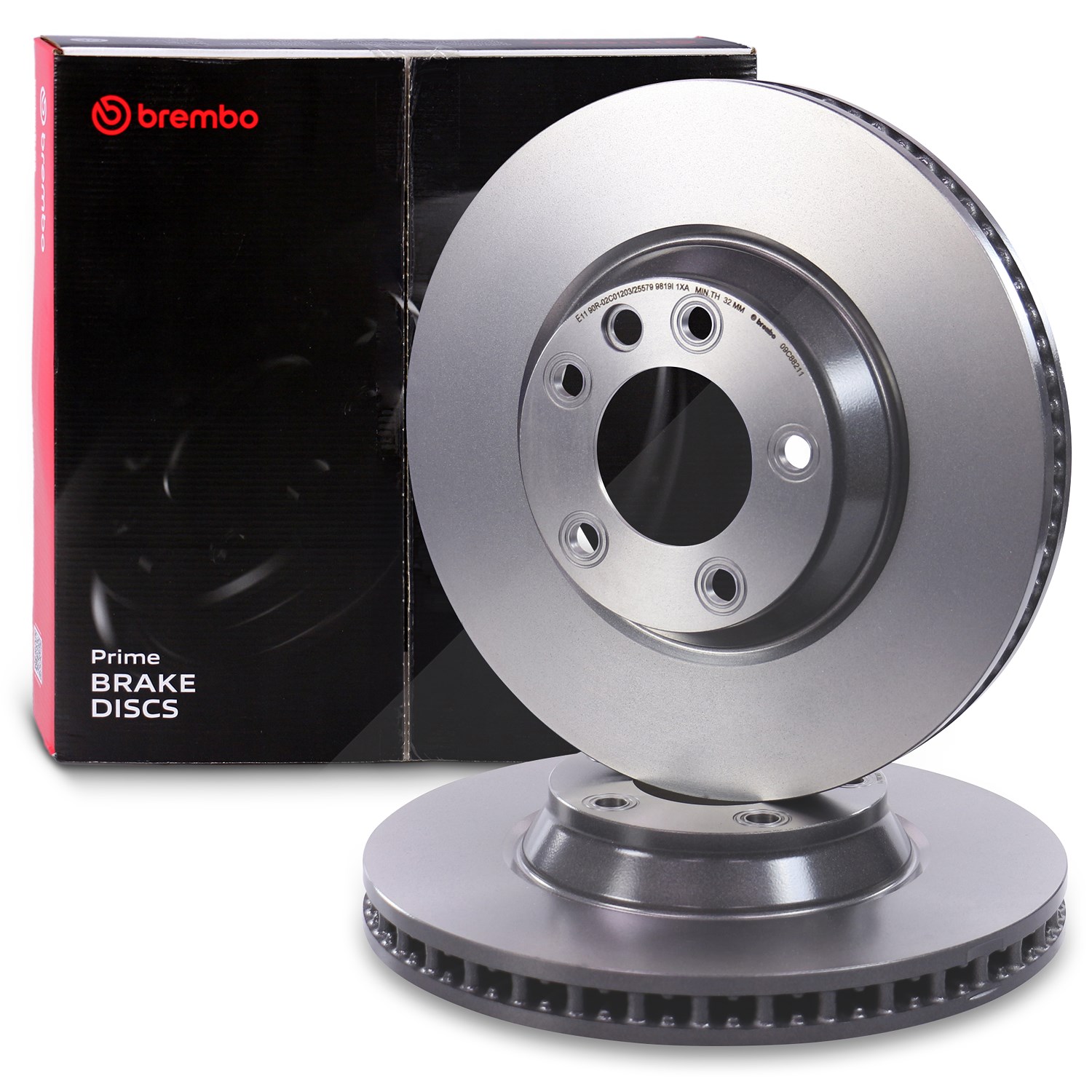 Brembo 2x Bremsscheibe Coated Disc Vorne Belüftet [Hersteller-Nr. 10698202] für Porsche, Audi, VW