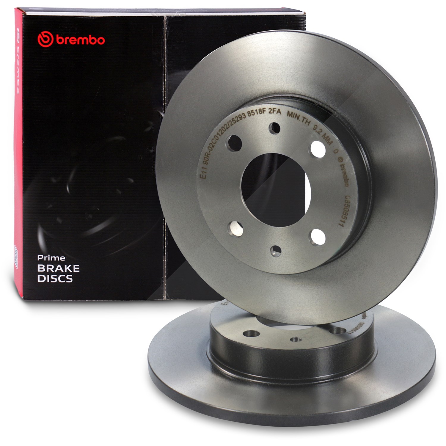 Brembo 2x Coated Bremsscheibe Hinten-/Vorne Voll [Hersteller-Nr. 08.5085.11] für Yugo, Abarth, Alfa Romeo, Ford, Lancia, Fiat