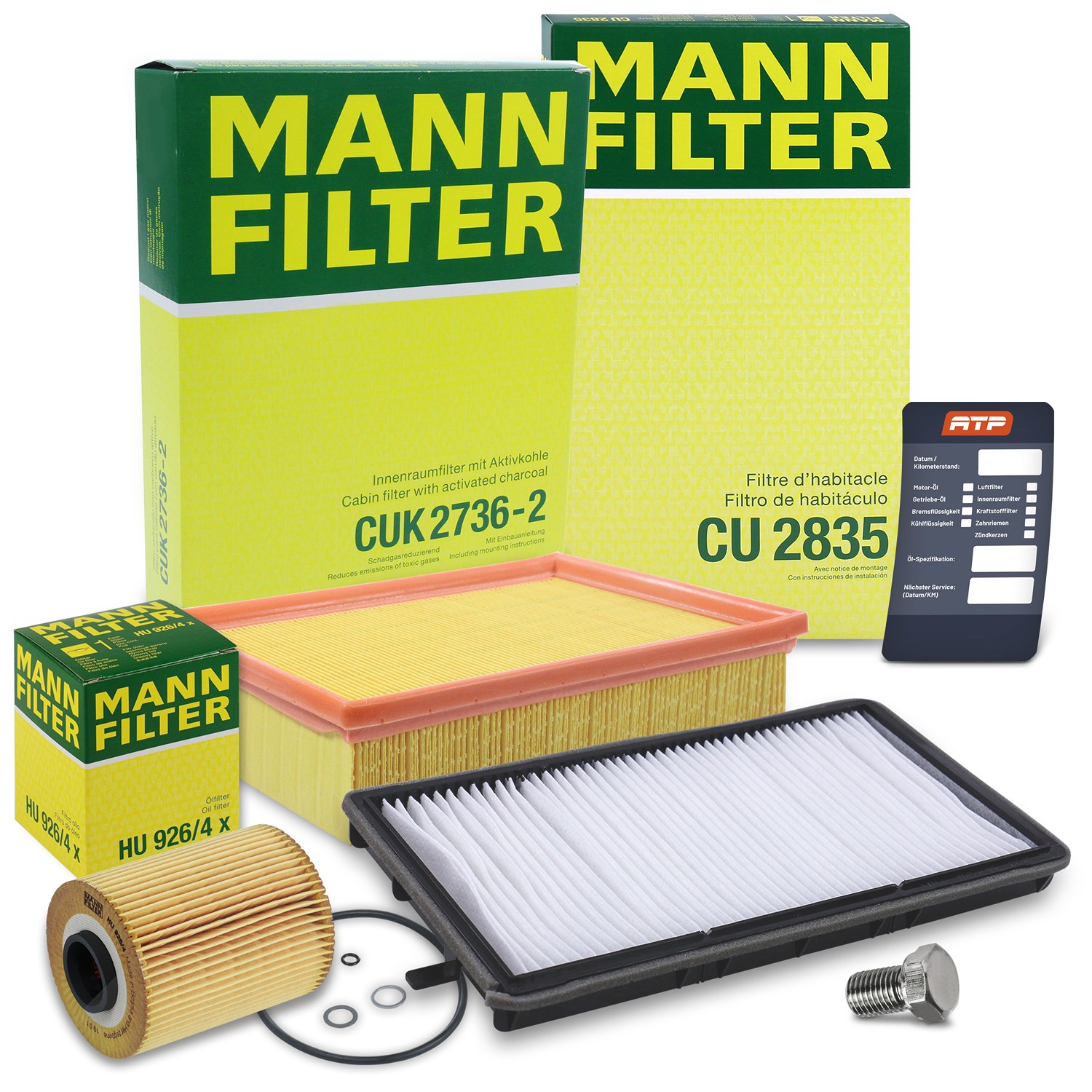 Mann-filter Inspektionspaket Filtersatz SET A [Hersteller-Nr. 10491919] für BMW