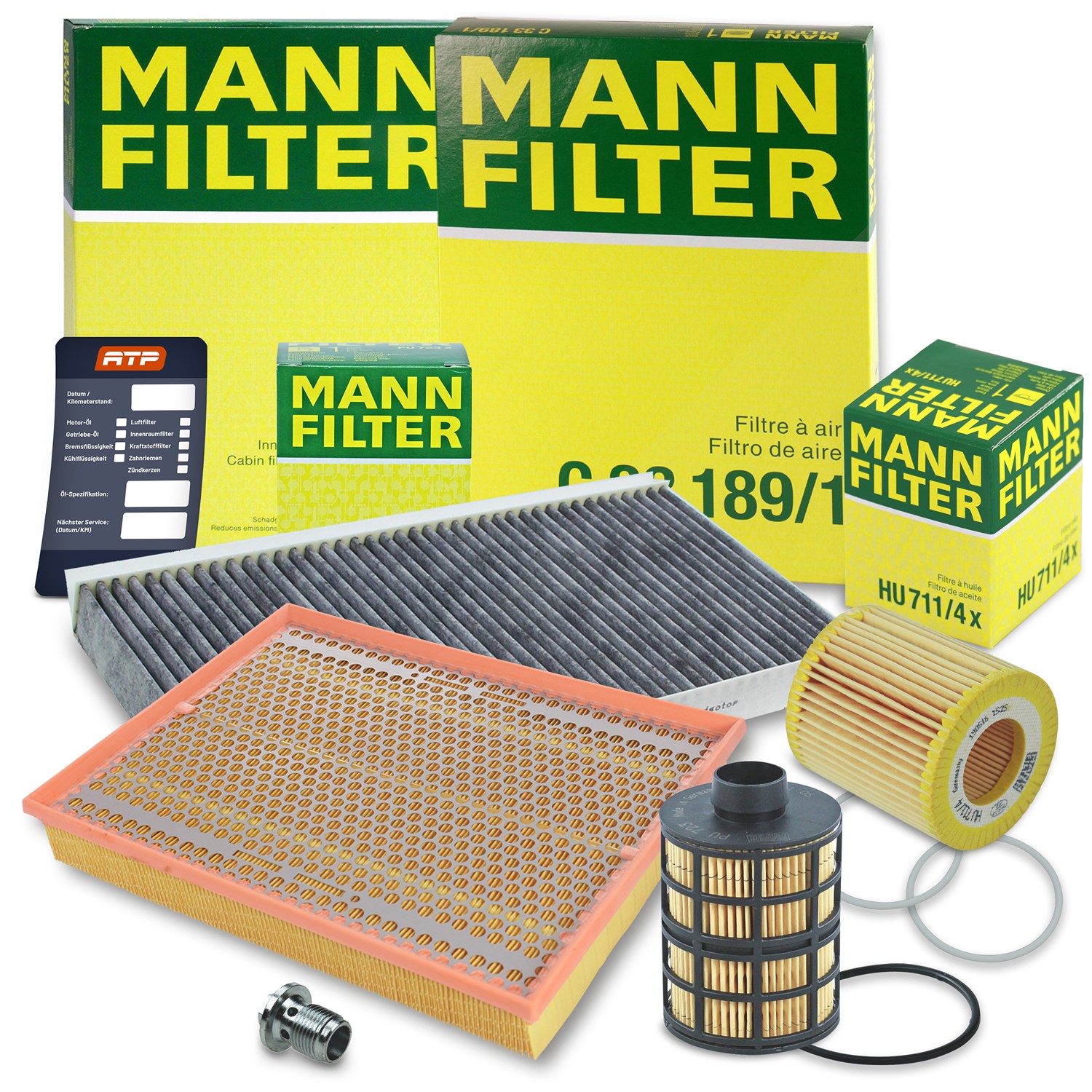 Mann-filter Inspektionspaket Filtersatz SET B [Hersteller-Nr. 10491926] für Opel