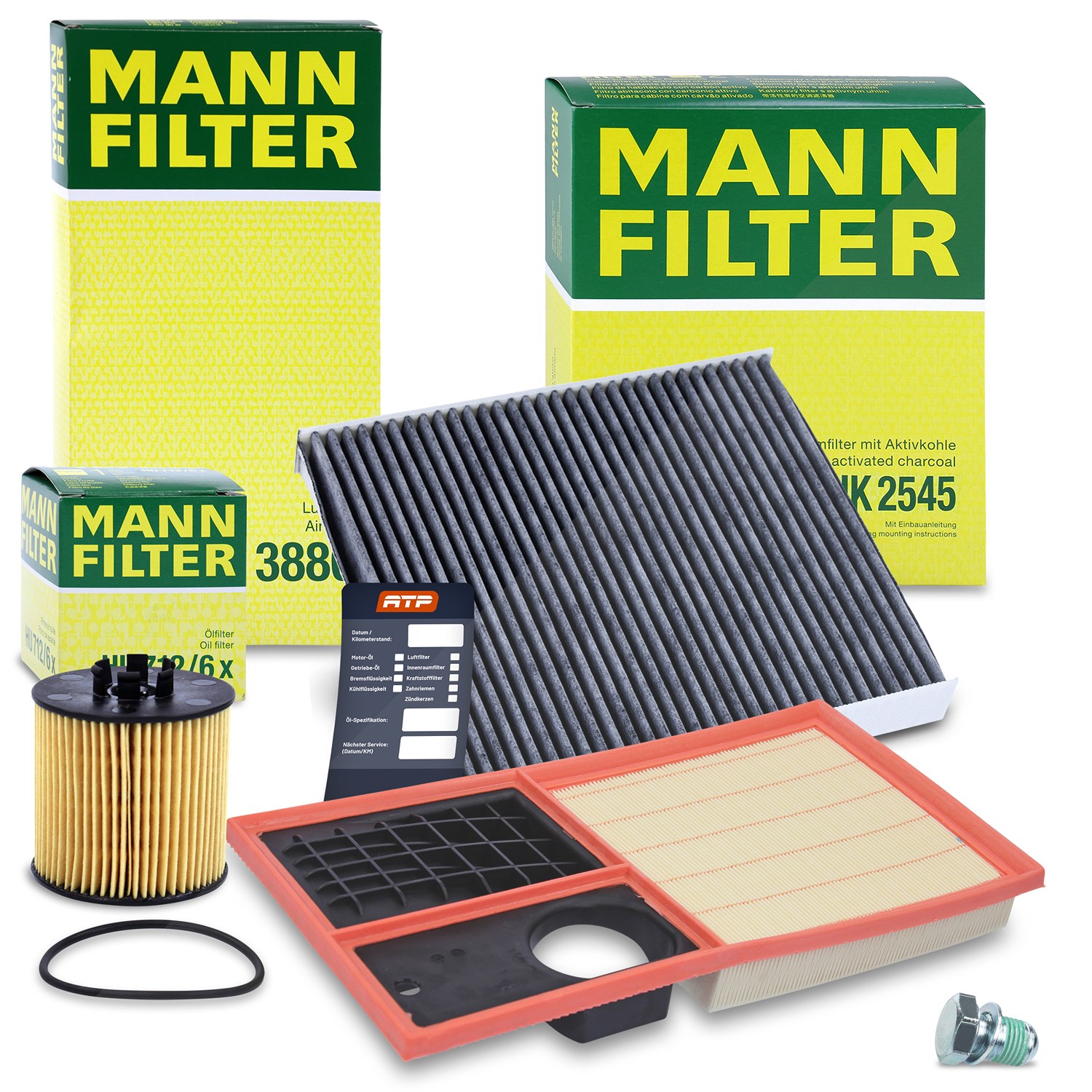 Mann-filter Inspektionspaket Filtersatz SET A [Hersteller-Nr. 10491931] für VW, Seat, Skoda