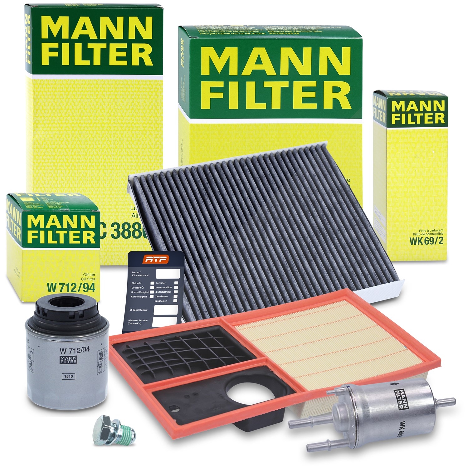 Mann-filter Inspektionspaket Filtersatz SET B [Hersteller-Nr. 10491936] für Skoda