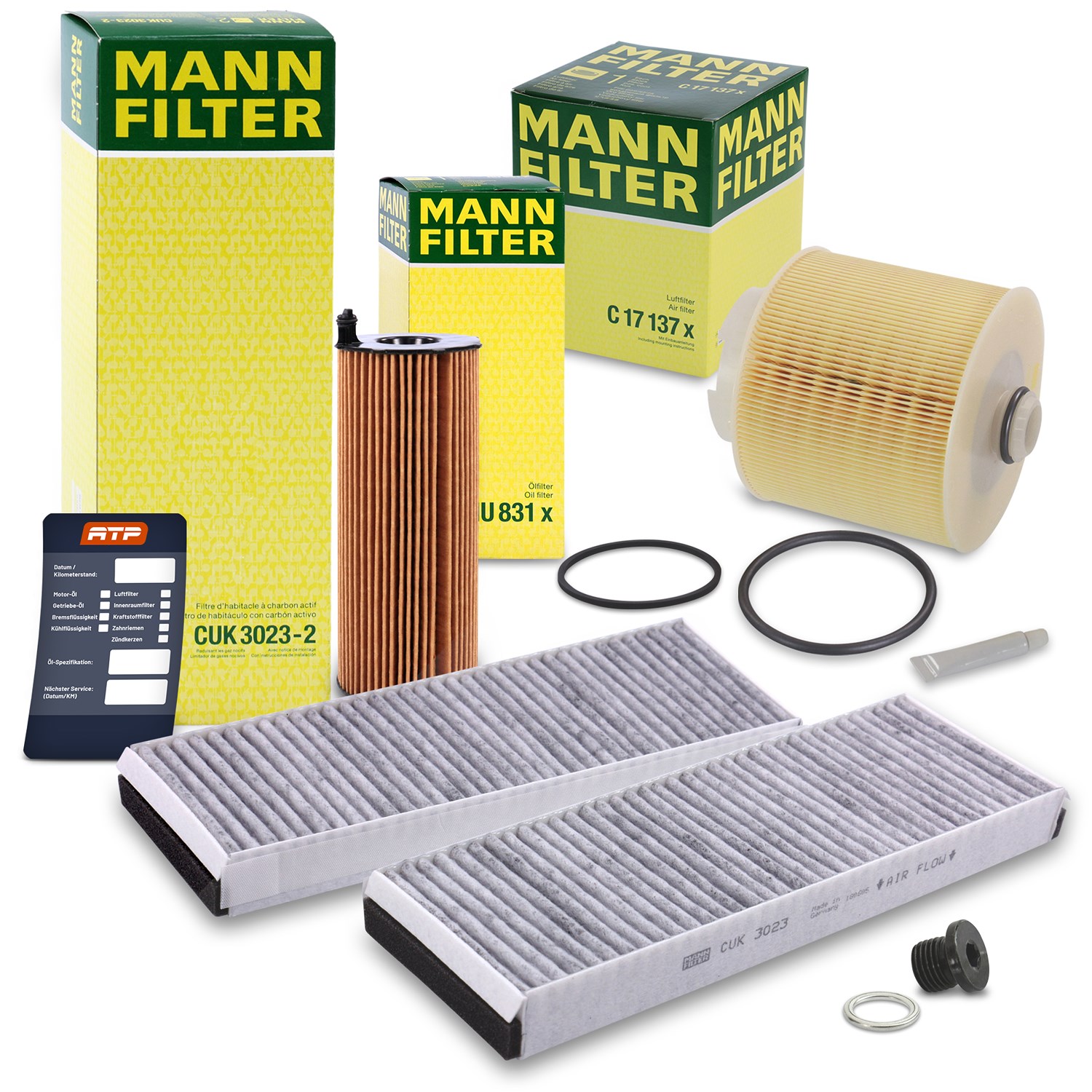 Mann-filter Inspektionspaket Filtersatz SET A [Hersteller-Nr. 10491945] für Audi