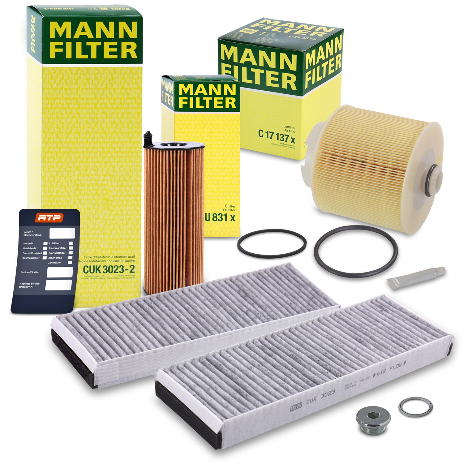 Mann-filter Inspektionspaket Filtersatz SET A [Hersteller-Nr. 10491947] für Audi