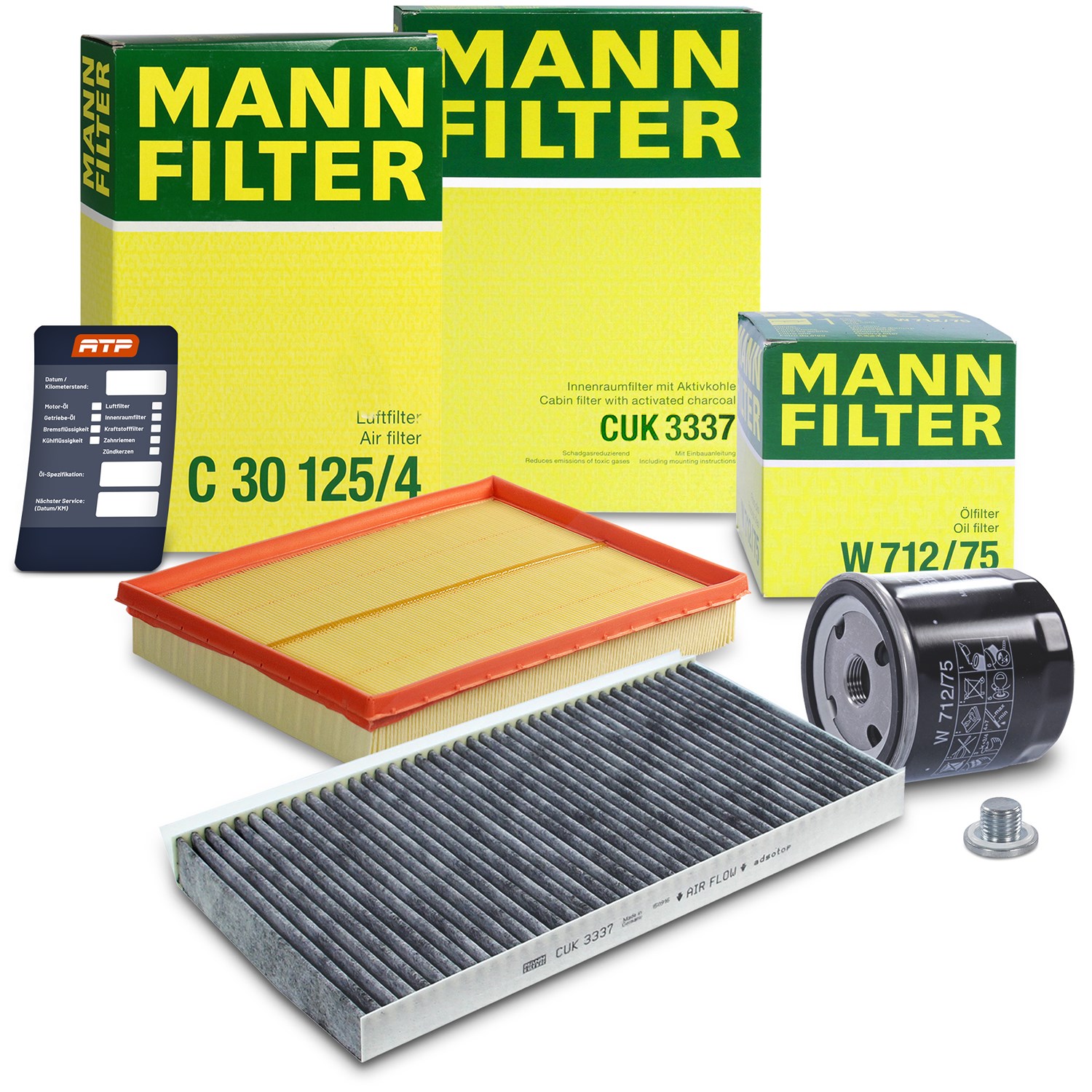 Mann-filter Inspektionspaket Filtersatz SET A [Hersteller-Nr. 10491951] für Opel