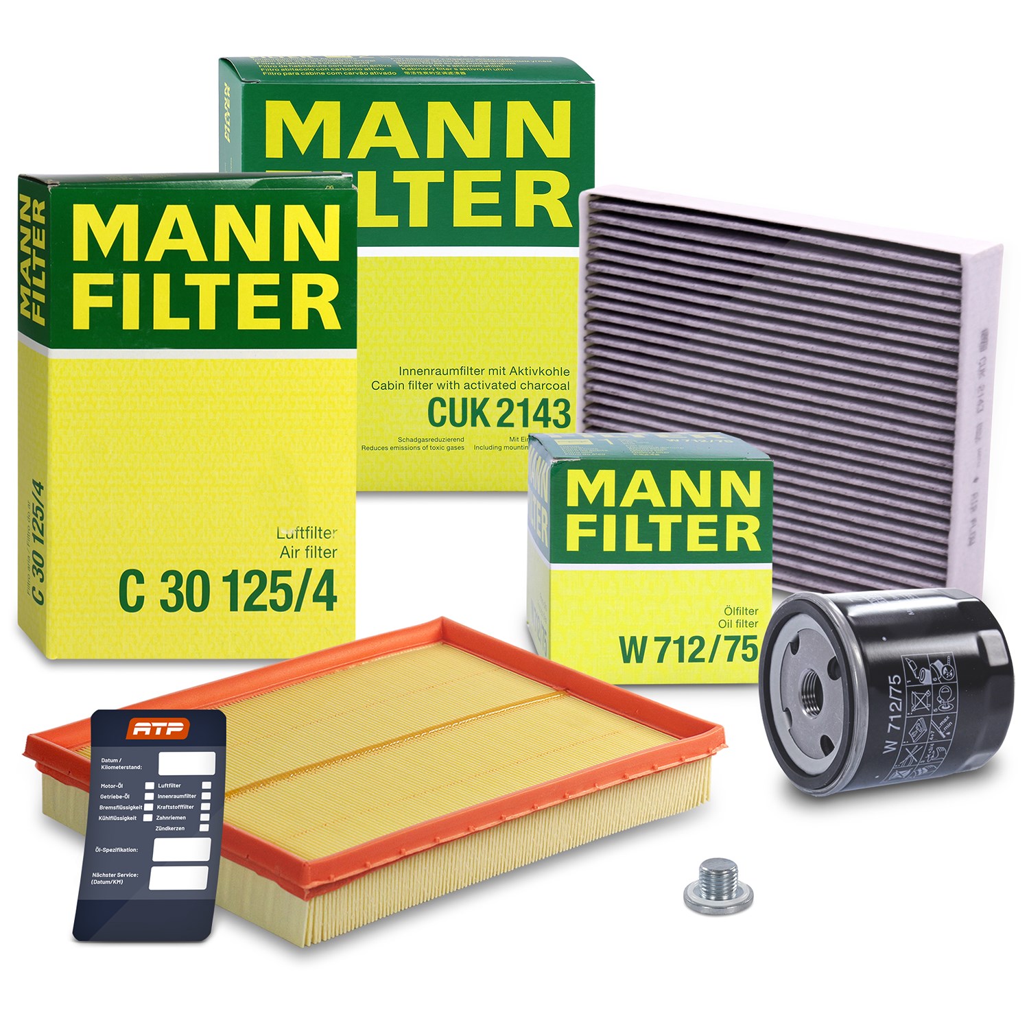 Mann-filter Inspektionspaket Filtersatz SET A [Hersteller-Nr. 10491953] für Opel