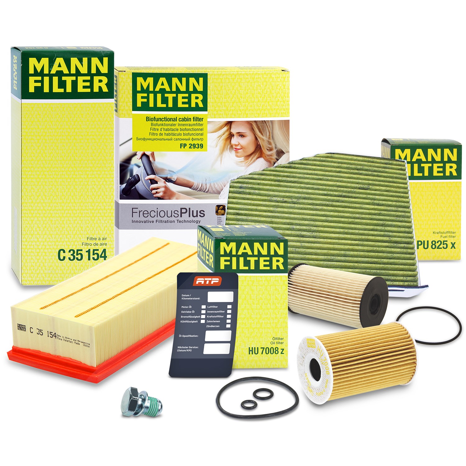 Mann-filter Inspektionspaket Filtersatz SET B [Hersteller-Nr. 10491962] für VW, Skoda, Seat, Audi