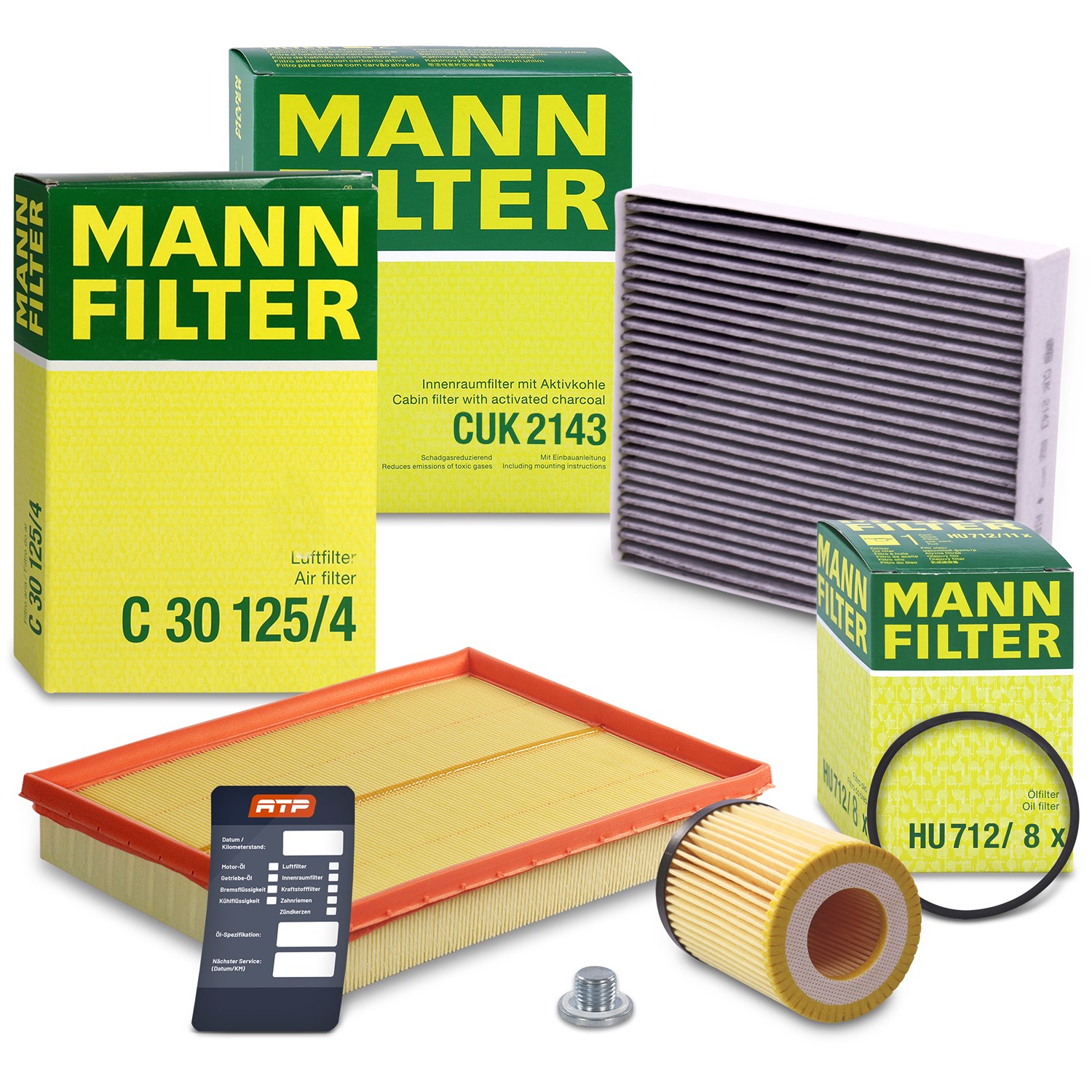 Mann-filter Inspektionspaket Filtersatz SET A [Hersteller-Nr. 10491955] für Opel